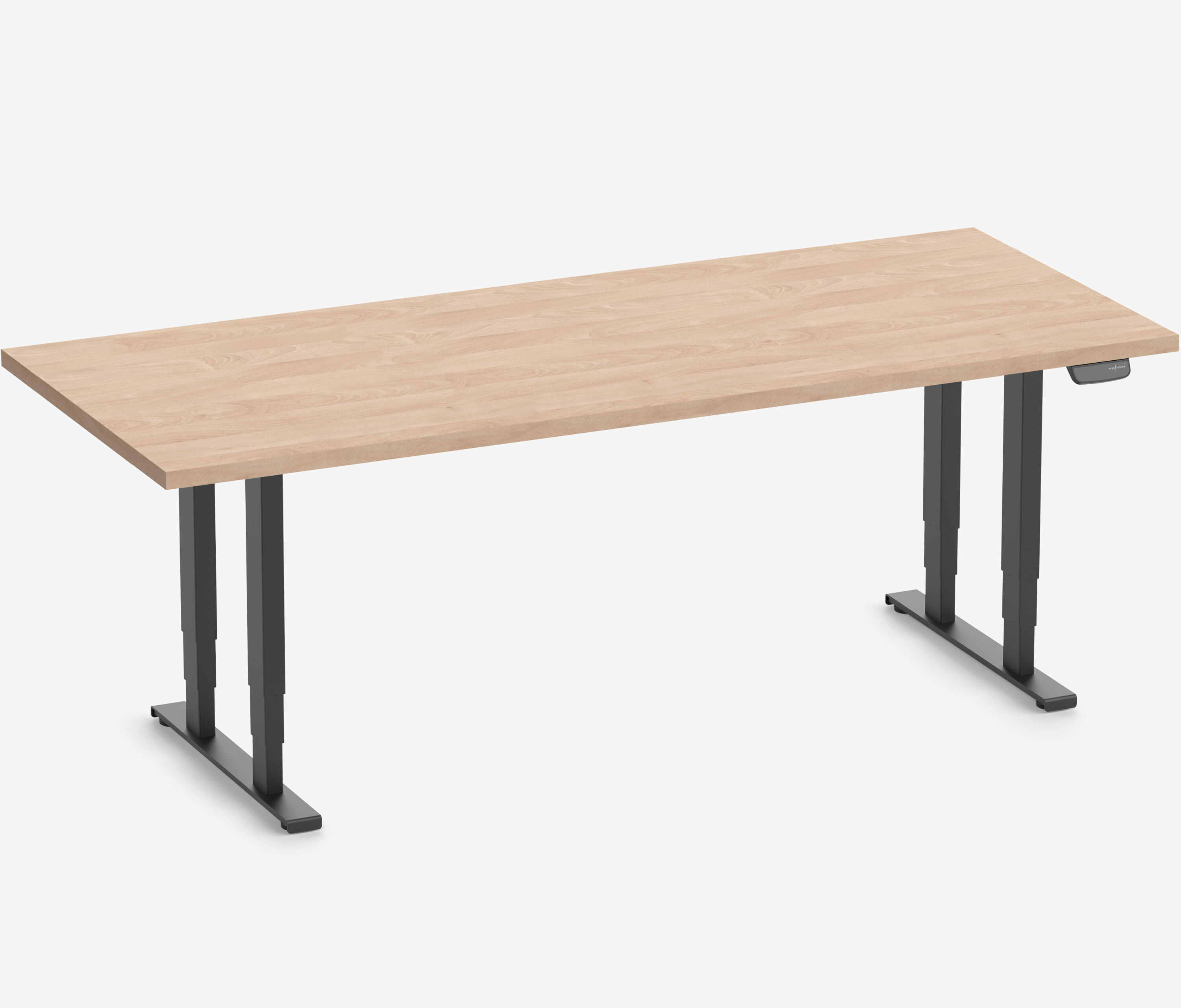 PRIMUS Schwerlasttisch, 2500 x 1000 mm Schwarz Buchen Echtholzplatte