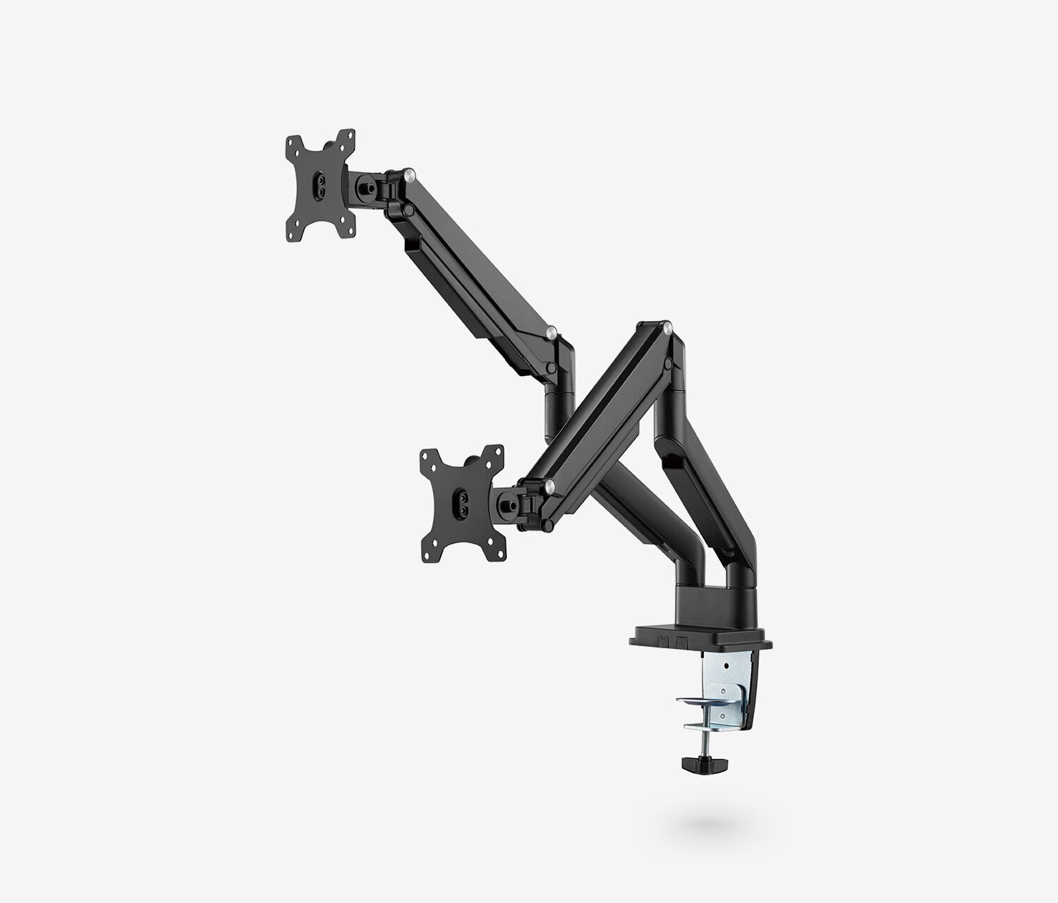 Dual Gasdruck Monitorarm - schwarz