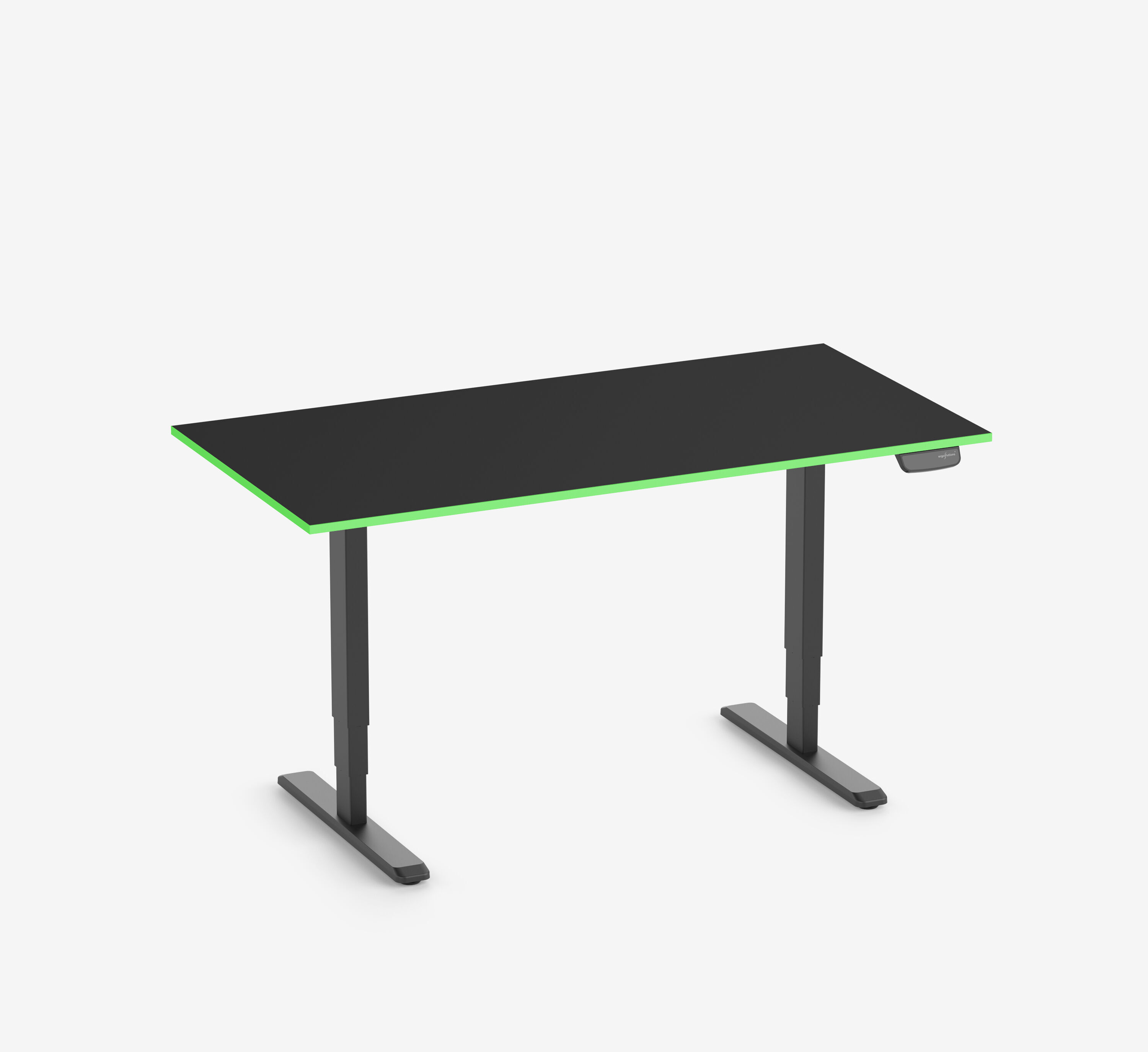 Primus Gamingschreibtisch Rechteck, Schwarz Klassik Acid Green 160x80