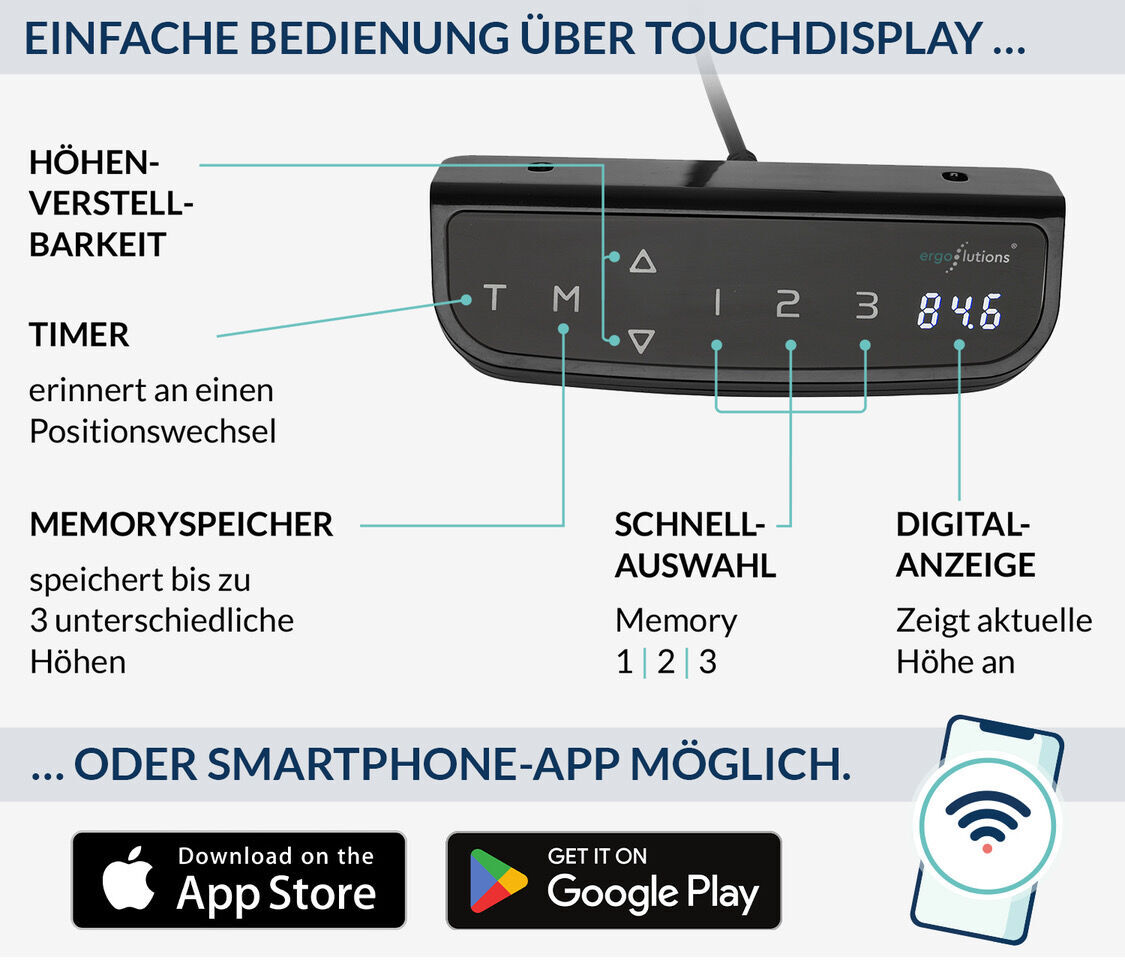 Tischgestell PRIMUS Speed Weiß
