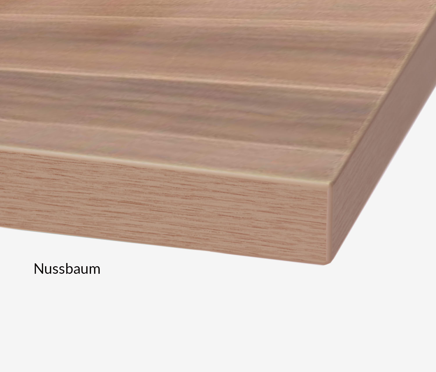 Rechteck Tischplatte Melamin Dekor Nussbaum, 1200 x 700 x 19 mm