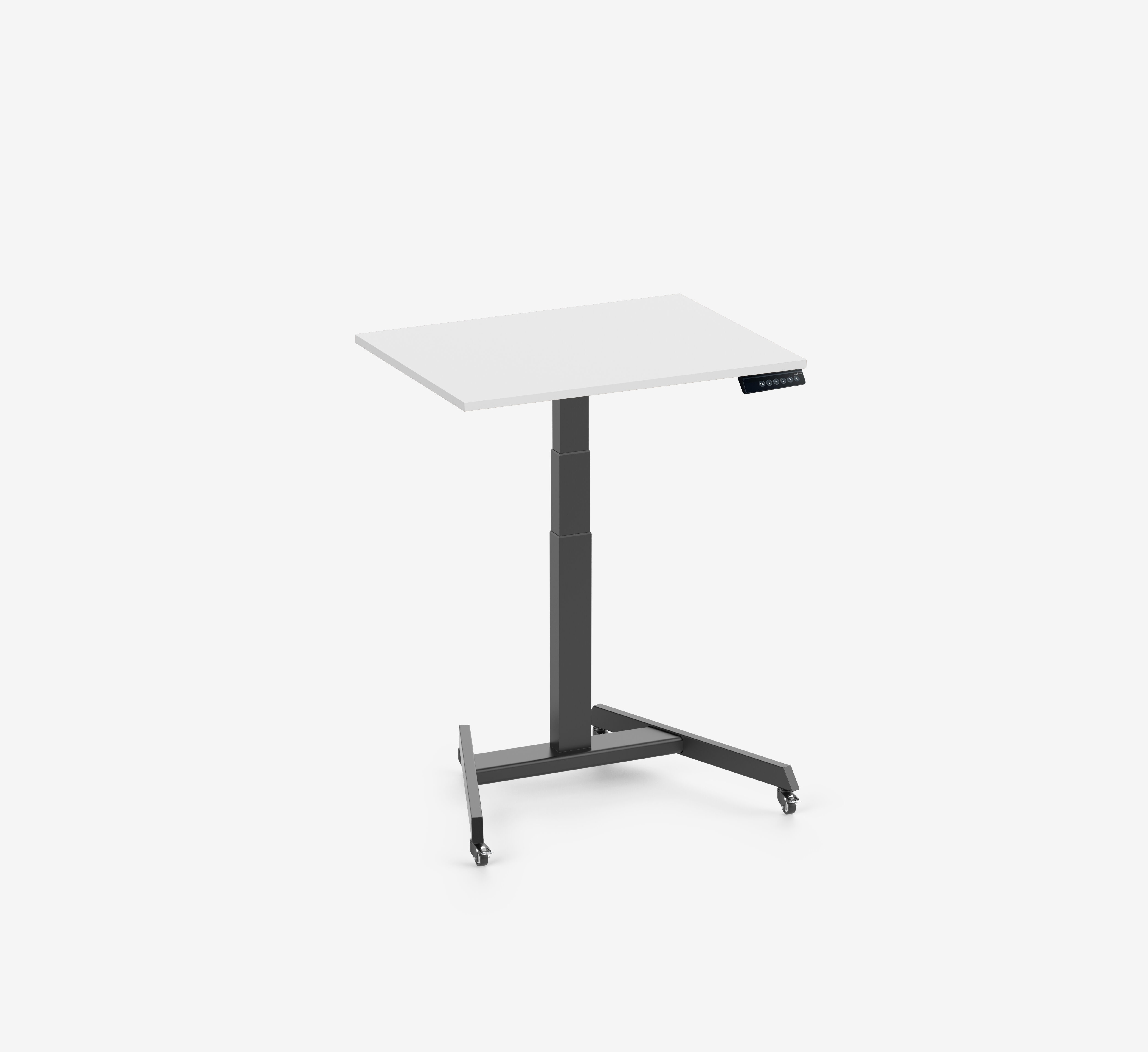 FOKUS Single Schreibtisch, Schwarz Lichtgrau 80x60