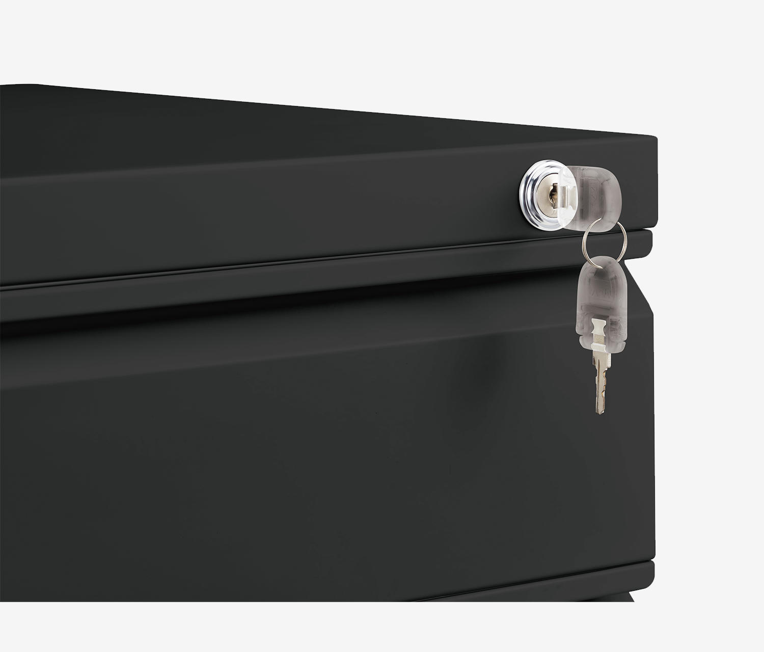 Metallrollcontainer Schwarz Nussbaum