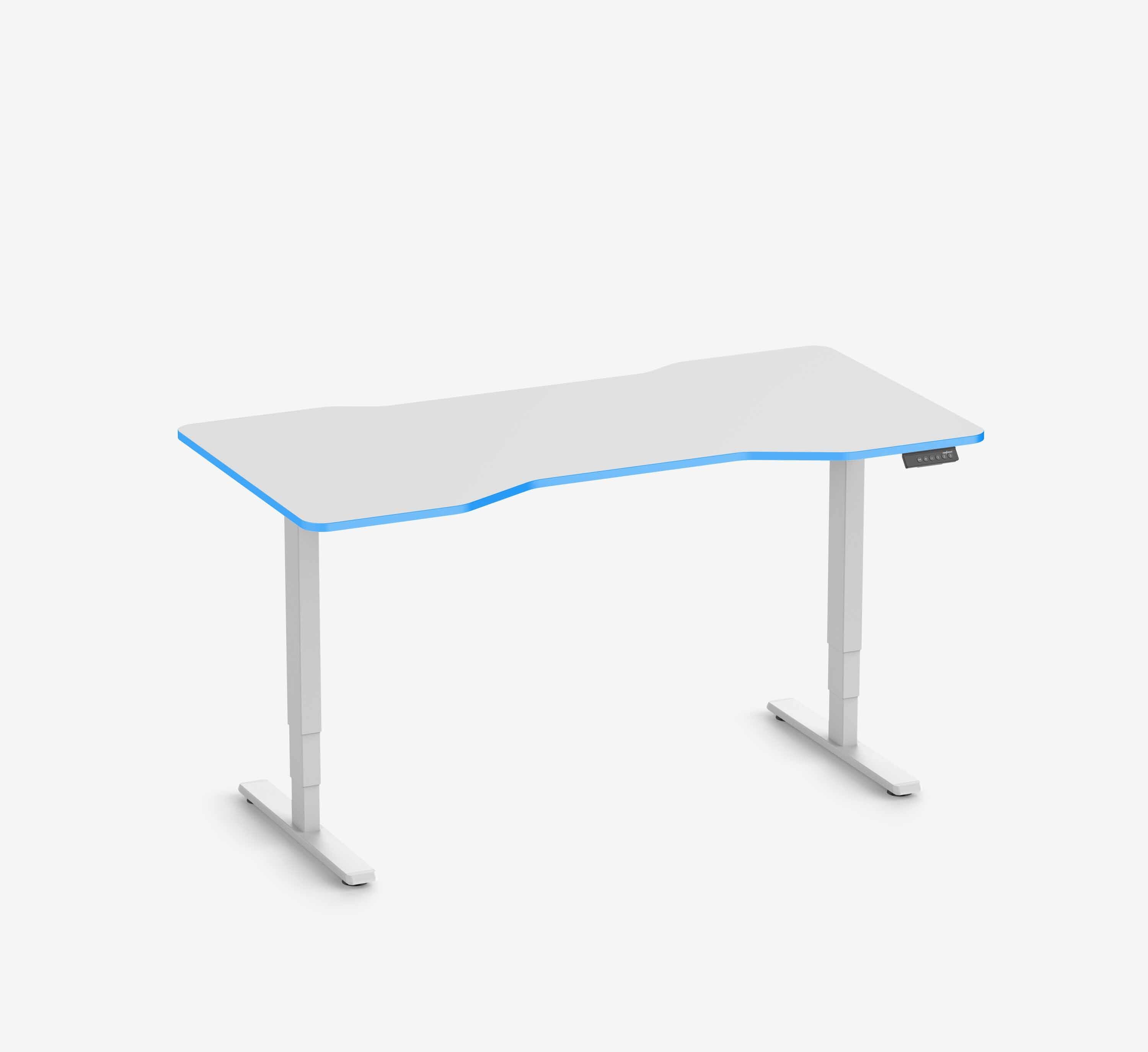 FOKUS Gamingschreibtisch Weiß 160x80 Cockpit Ocean