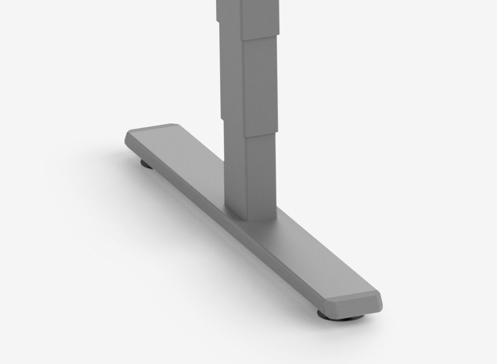 FOKUS Gestell Grau, Tischplatte 1600 x 800 x 19 mm Buche