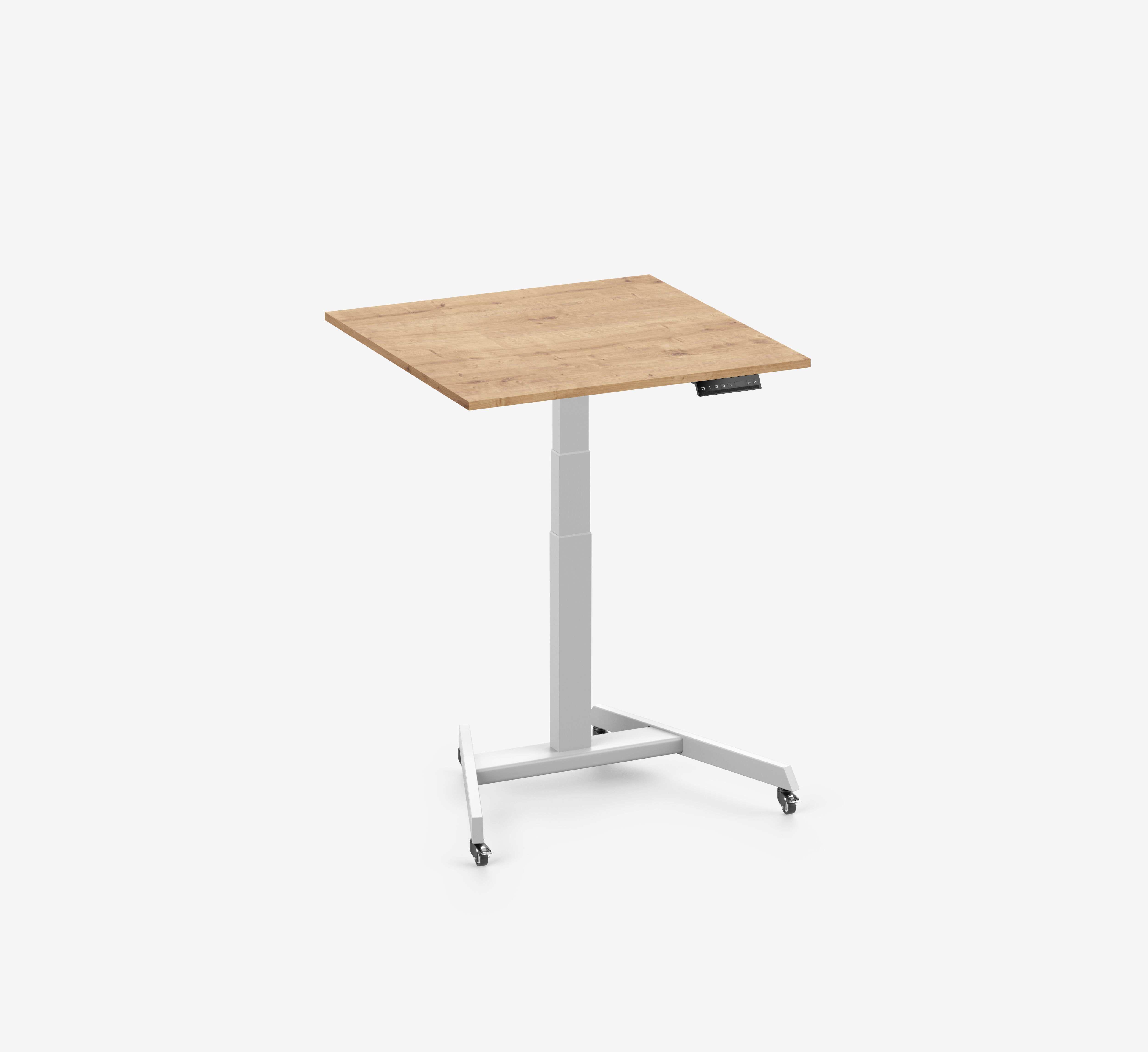 FOKUS Single Schreibtisch Weiß Eiche 80x80