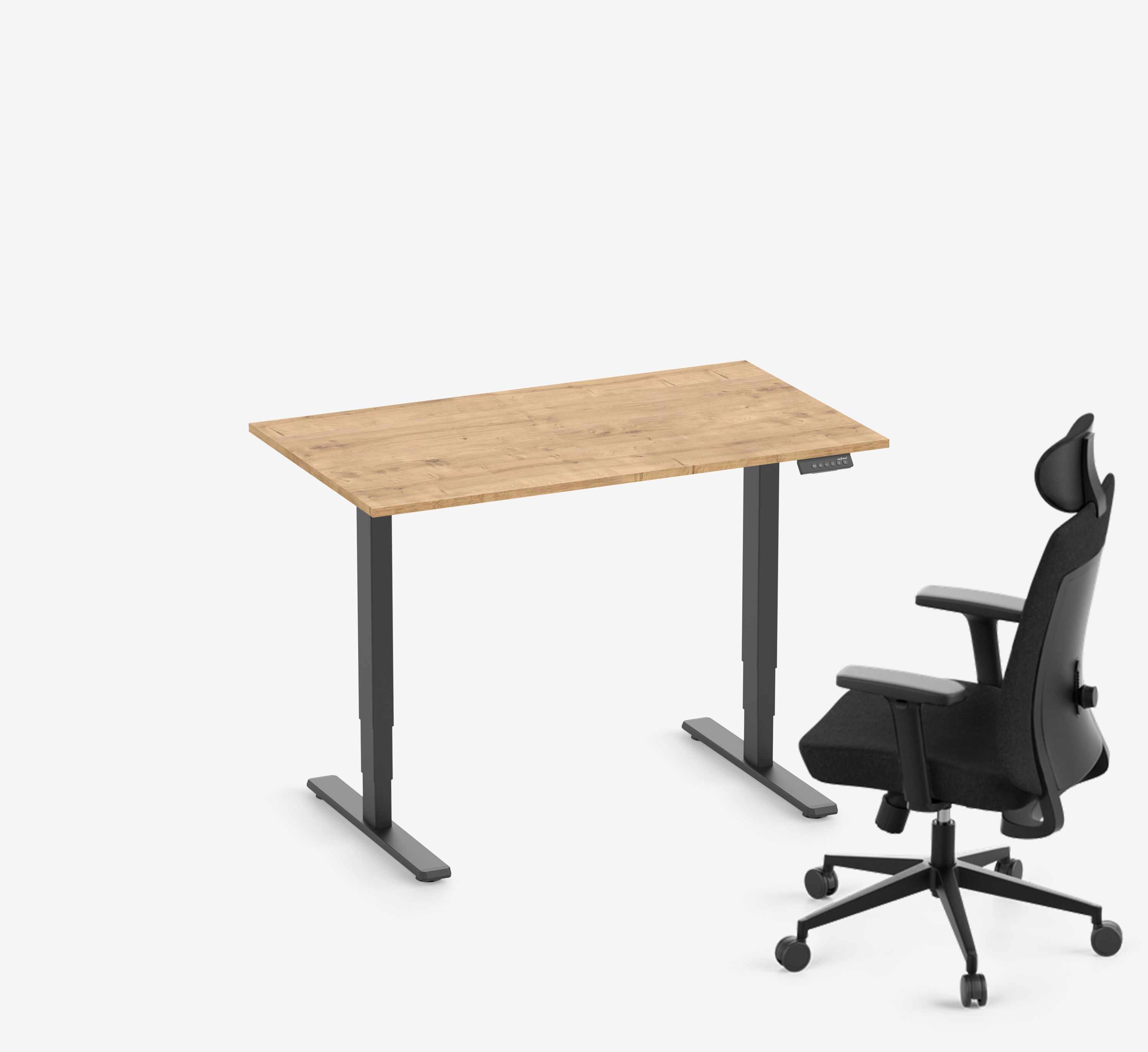 FOKUS + Stuhl Schwarz Eiche Hoch 1200 x 70 x 19 mm