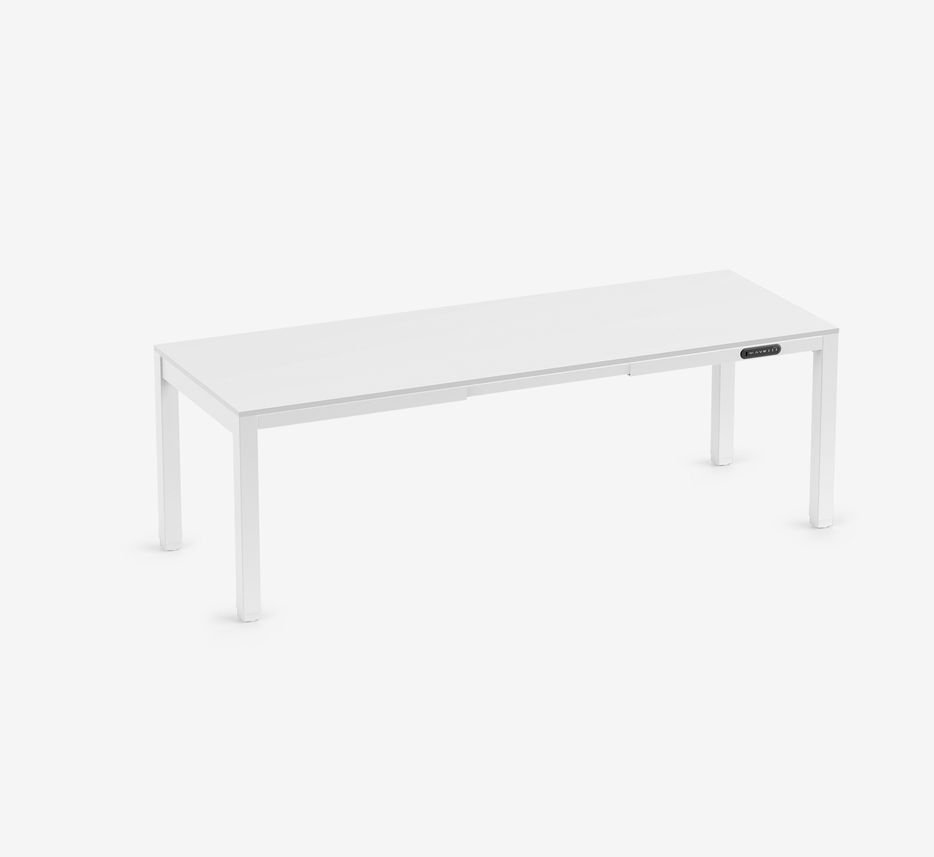 PRIMUS 4-Bein Schreibtisch Weiß Topweiß 2200 x 800 x 25 mm