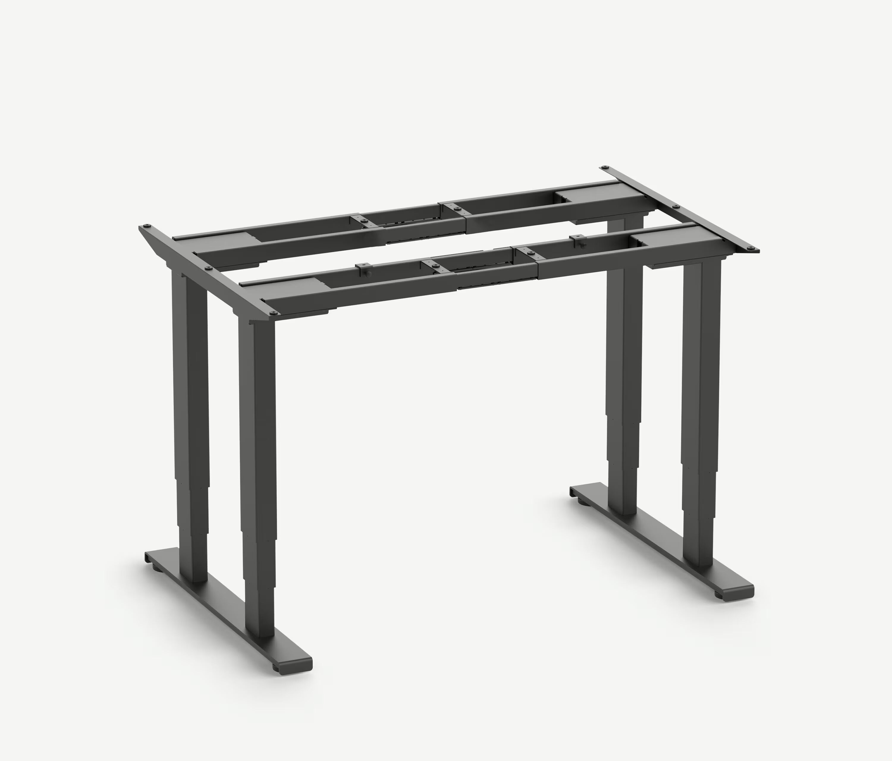 Schwerlasttisch mit Melaminplatte, 200x100 Eiche Schwarz
