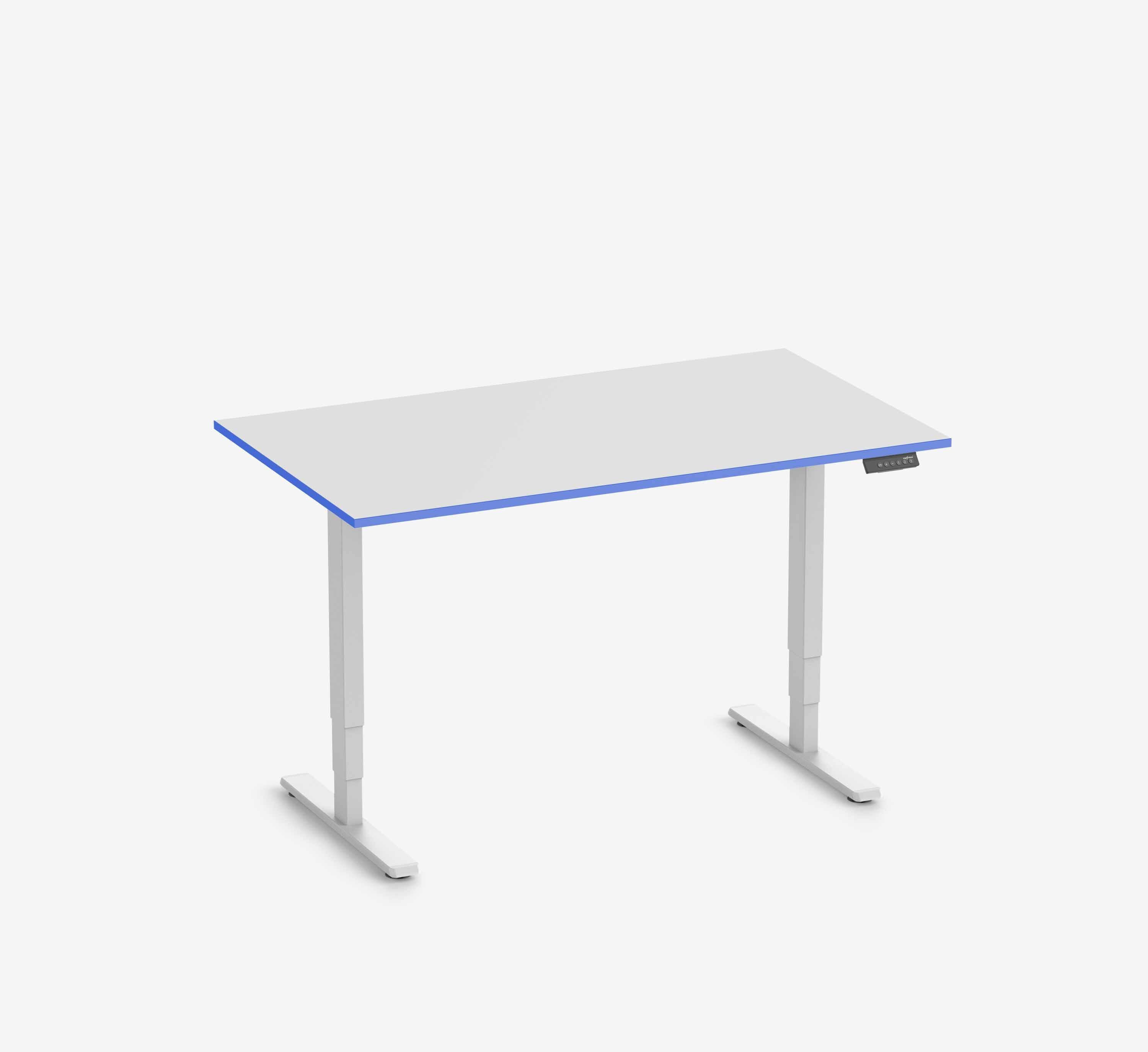 FOKUS Gamingschreibtisch Weiß 140x80 Rechteck Royal Blue