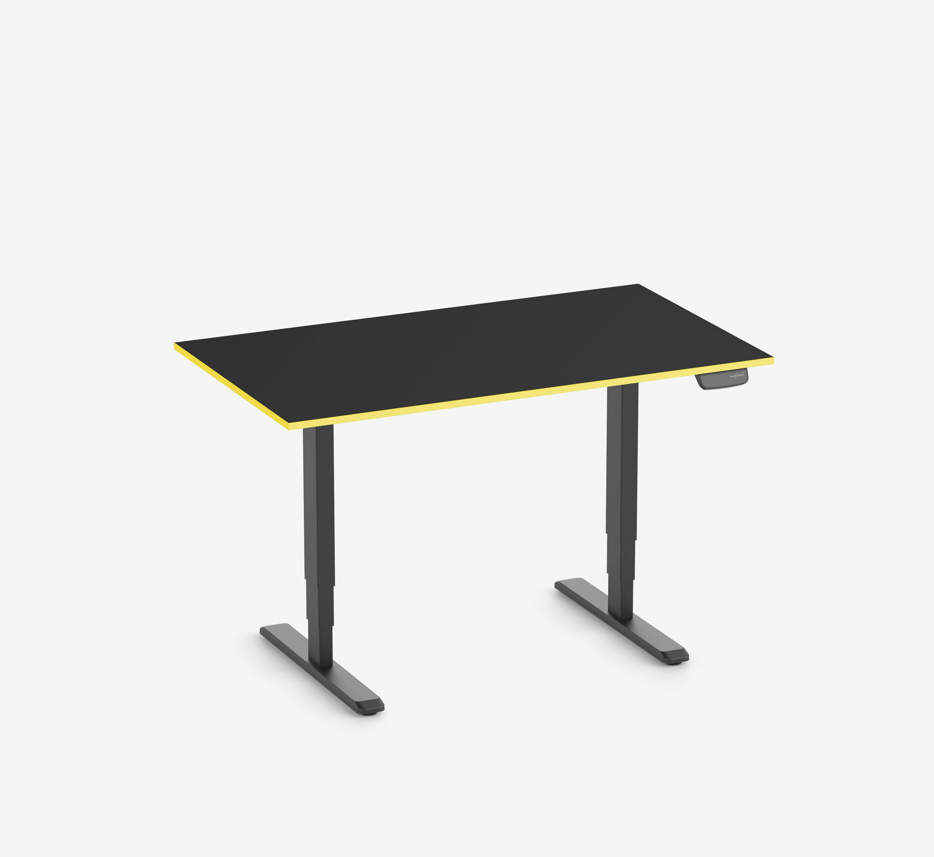 Primus Gamingschreibtisch Rechteck, Schwarz Klassik Yellow Cab 140x80