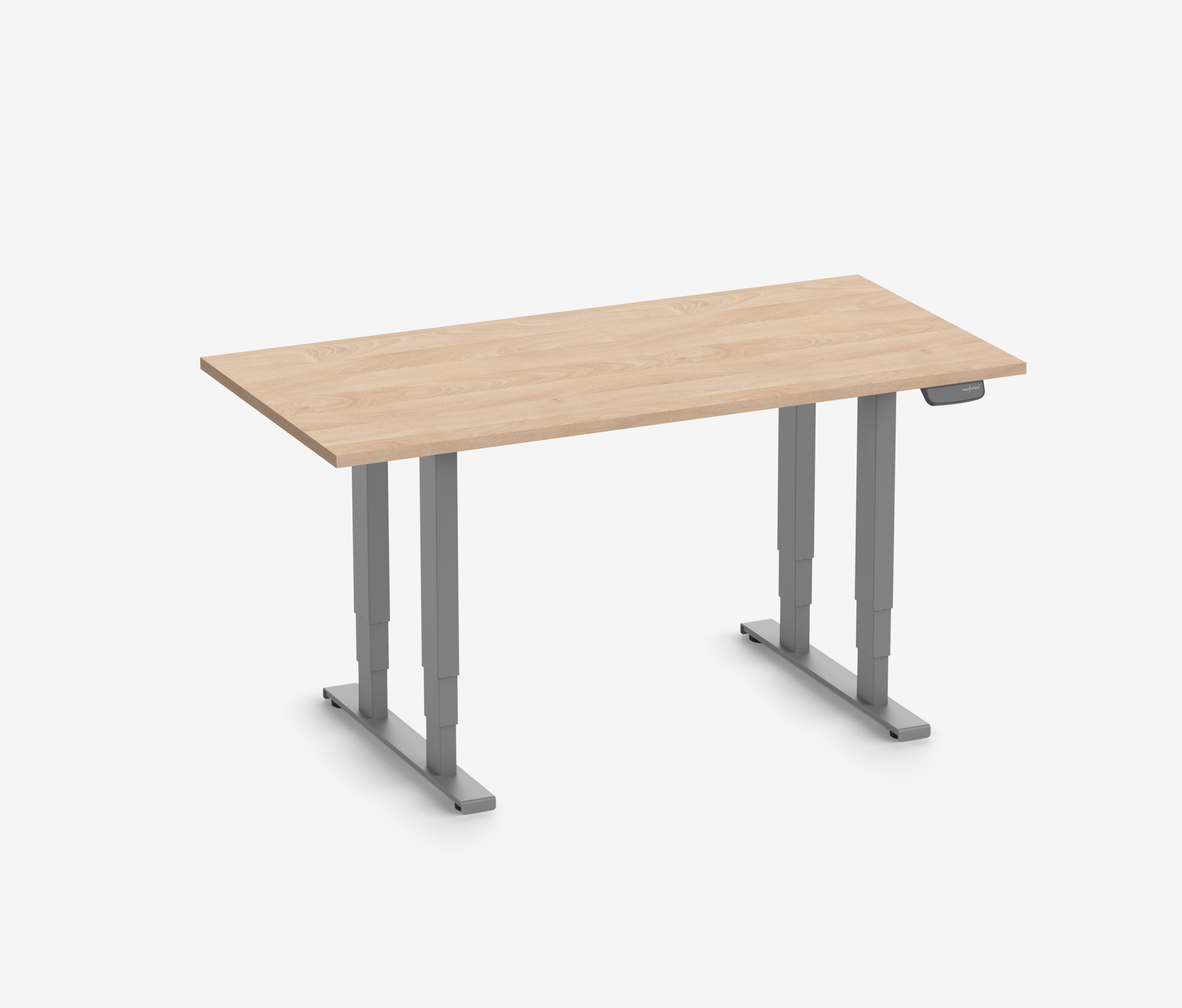 Zware tafel met melamineblad, 160x80 beuken grijs