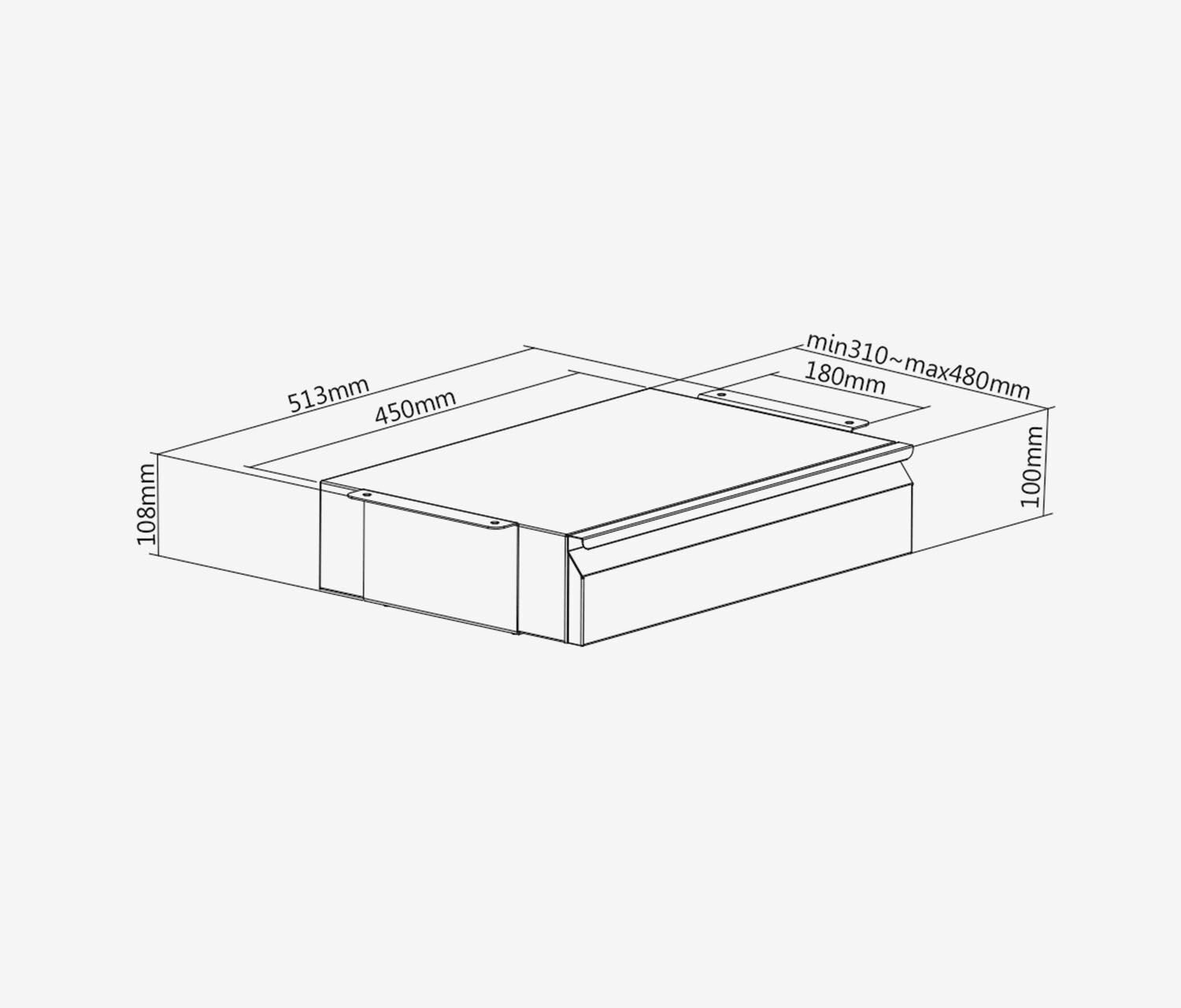 Untertisch Schublade Ohne Frontblende