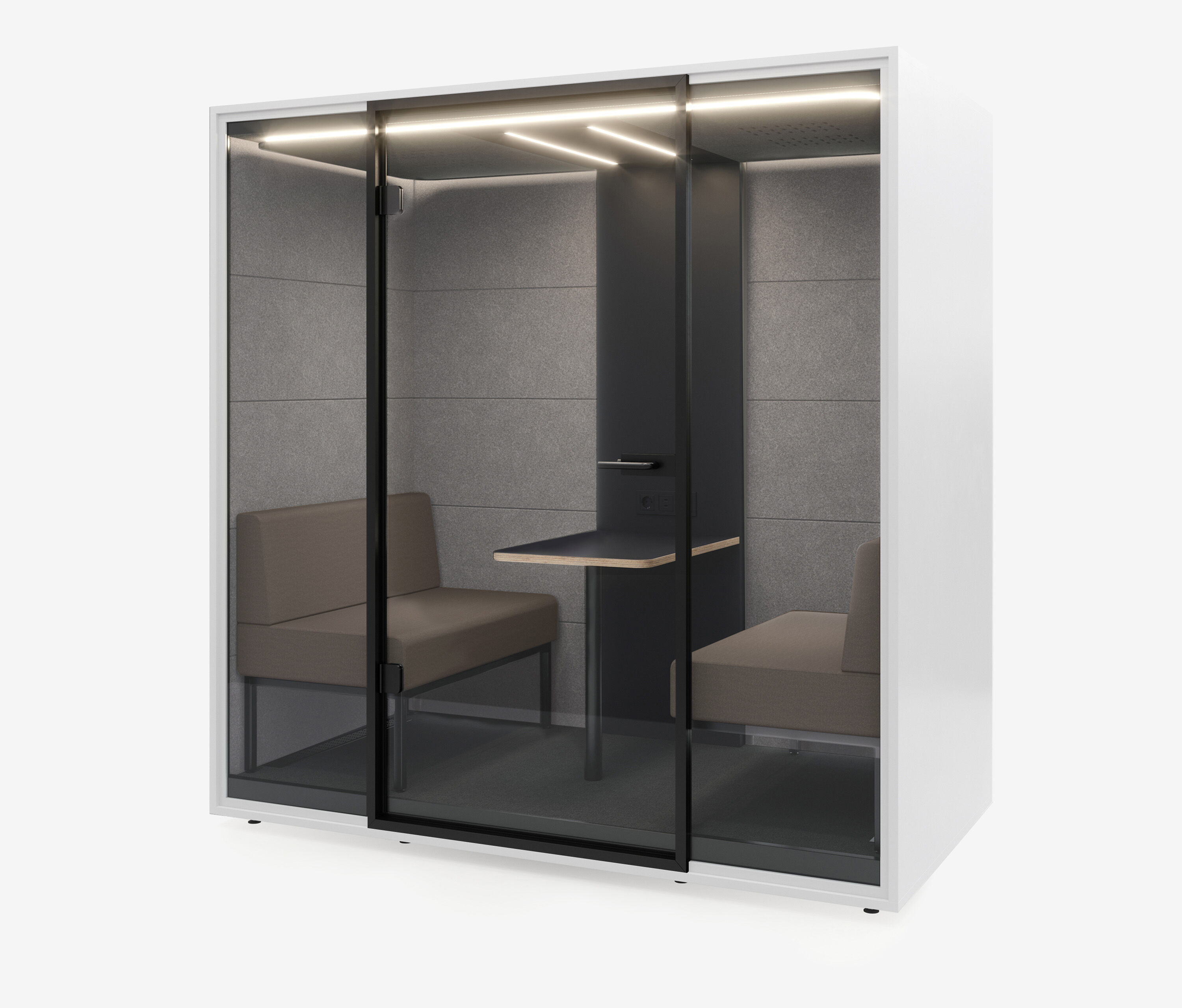 Meetingbox Quattro Weiß Anthrazit Hellgrau Kaffee Standard Schwarz