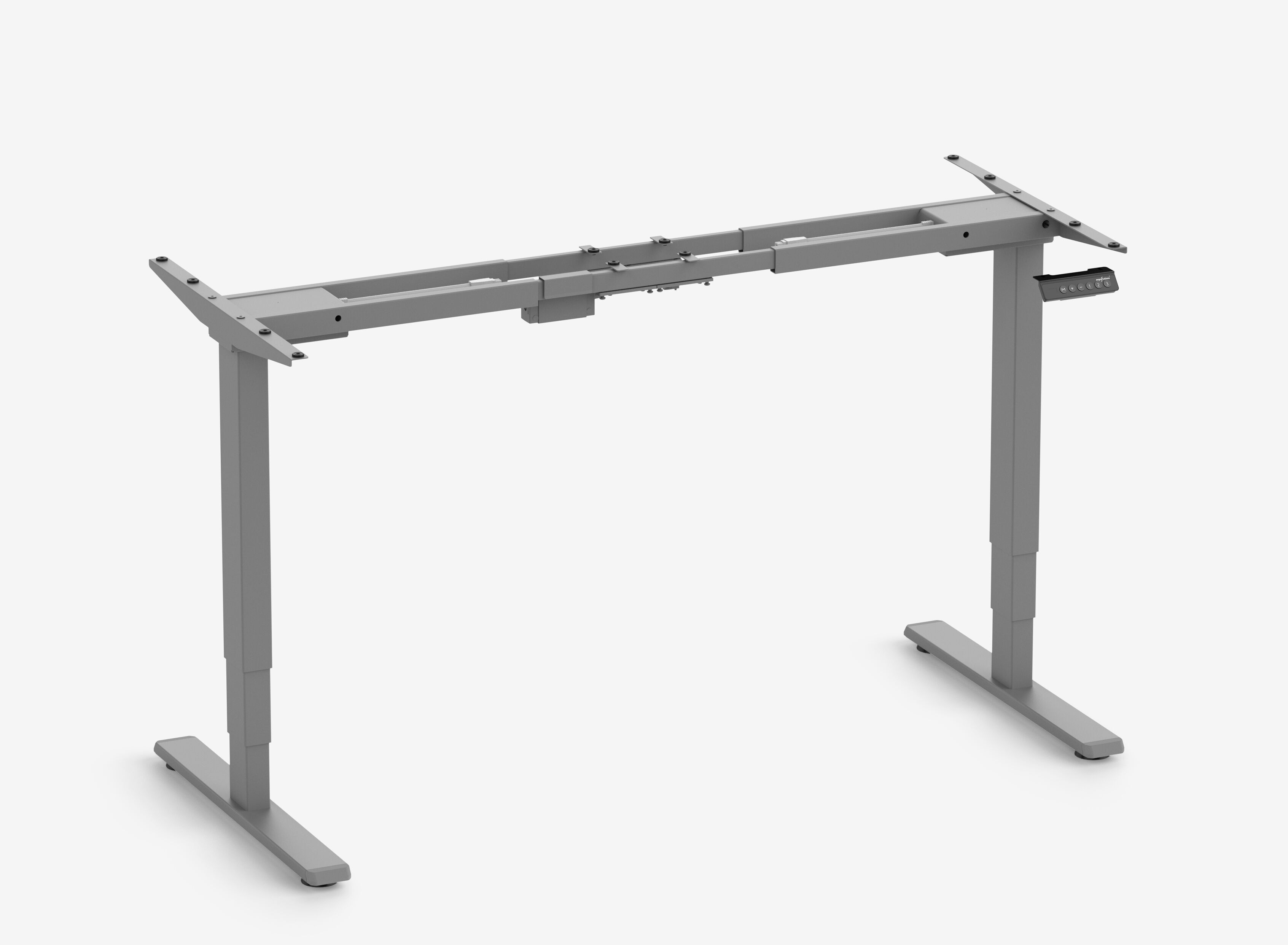 FOKUS Gestell Grau, Tischplatte 1200 x 700 x 19 mm Lichtgrau