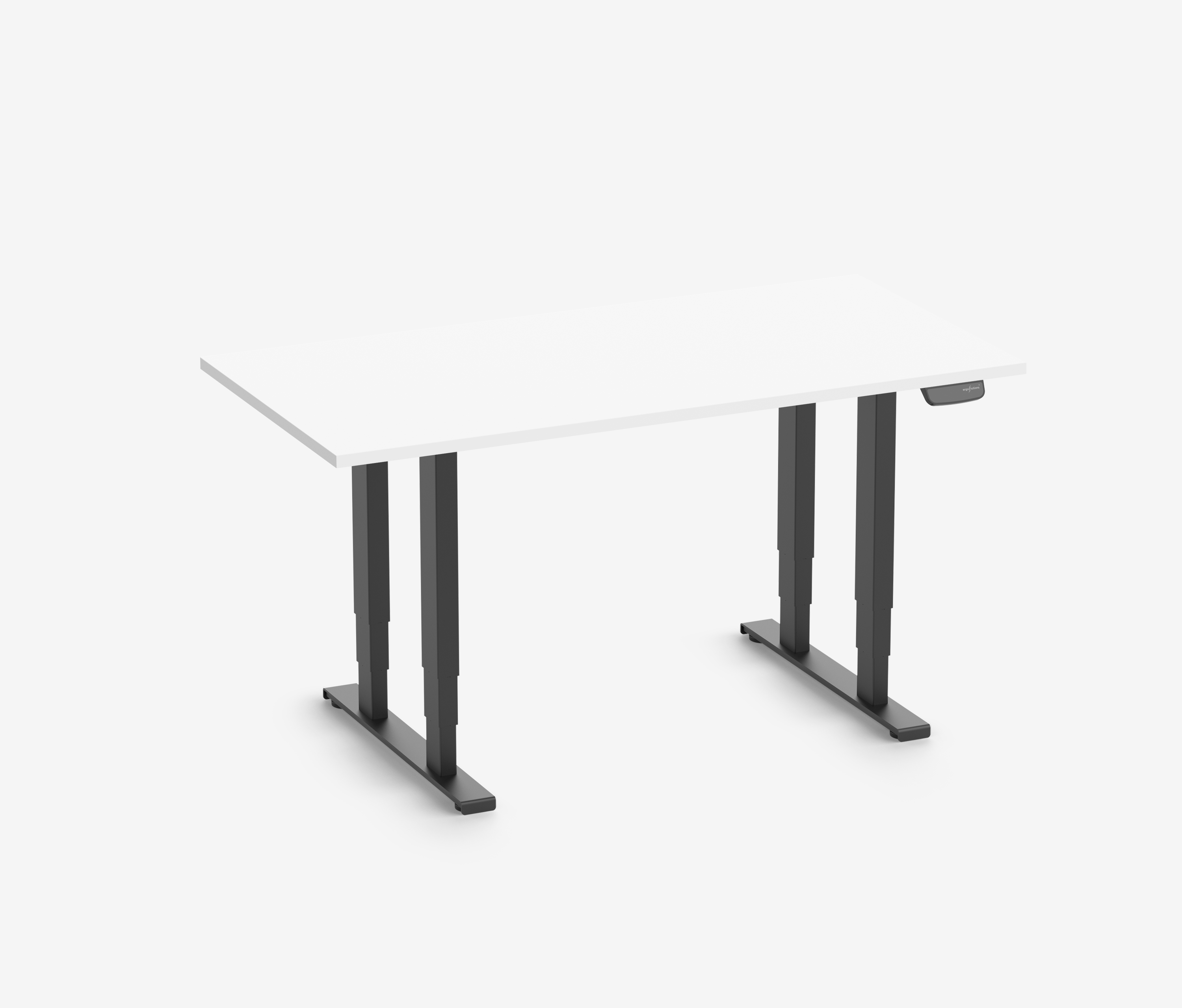 Zware tafel met melamine blad, 160x80 Topwit Zwart