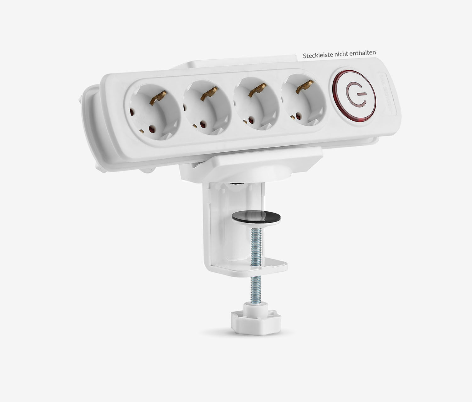 FOKUS Schreibtisch + Steckleistenhalter + Kabelschlange Schwarz Buche 120x70