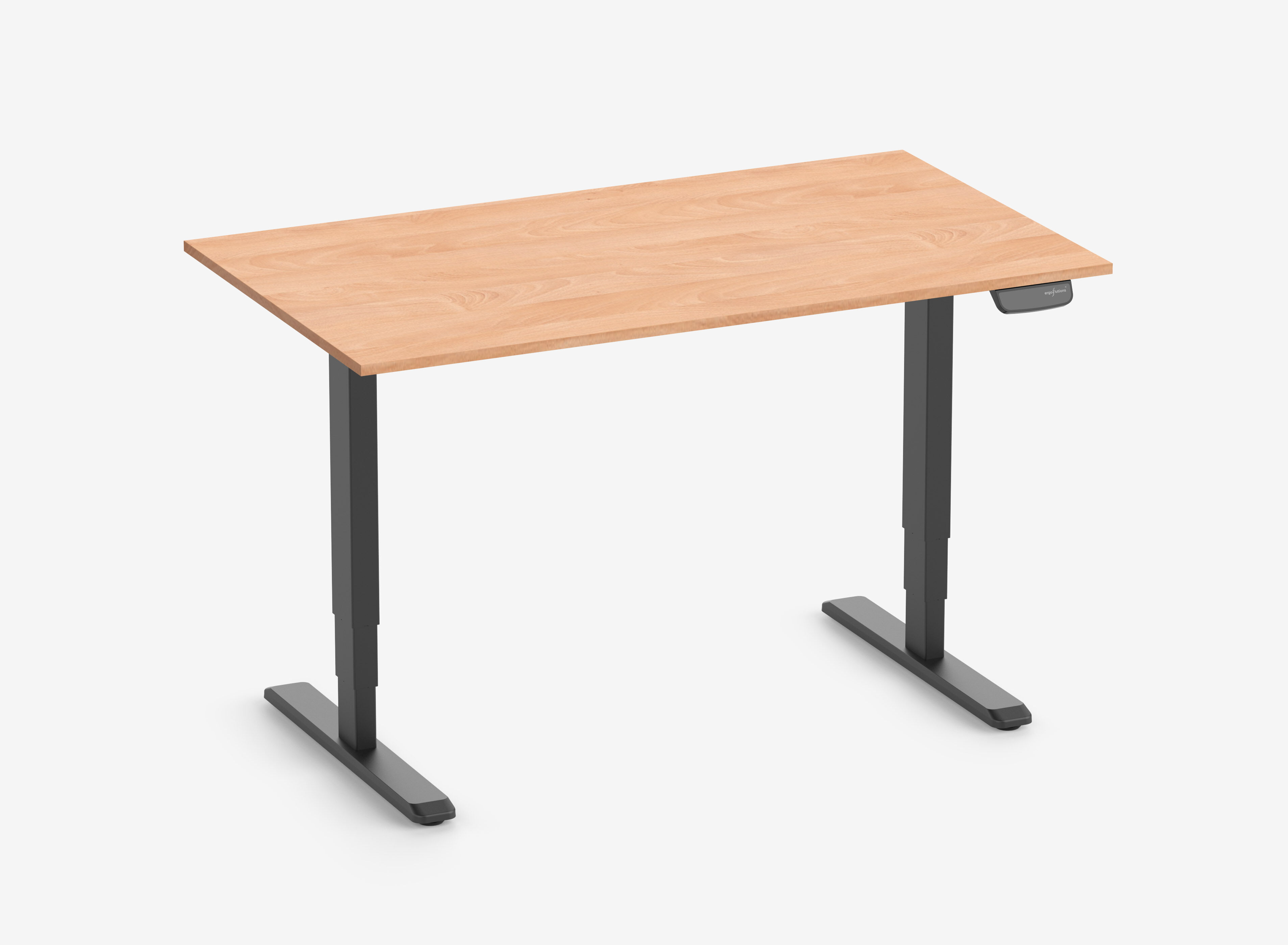 PRIMUS Rechteckschreibtisch, Gestell Schwarz, Tischplatte 1400 x 800 x 19 mm Buche