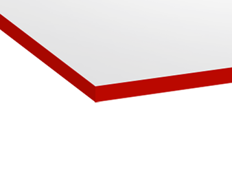 FOKUS Gamingschreibtisch Weiß 140x80 Rechteck Fire Red