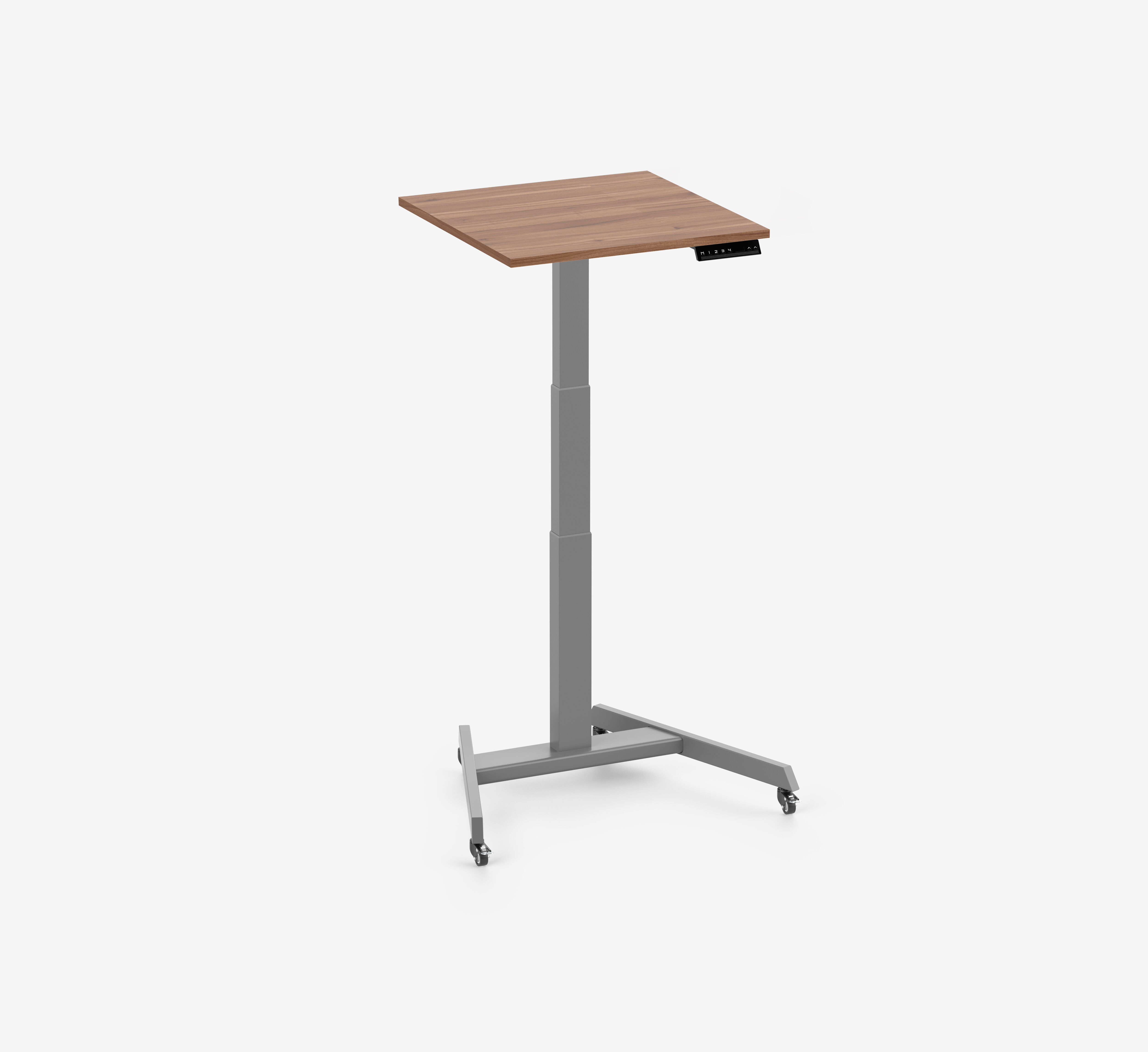 FOKUS Single Schreibtisch Grau Nussbaum 60x60