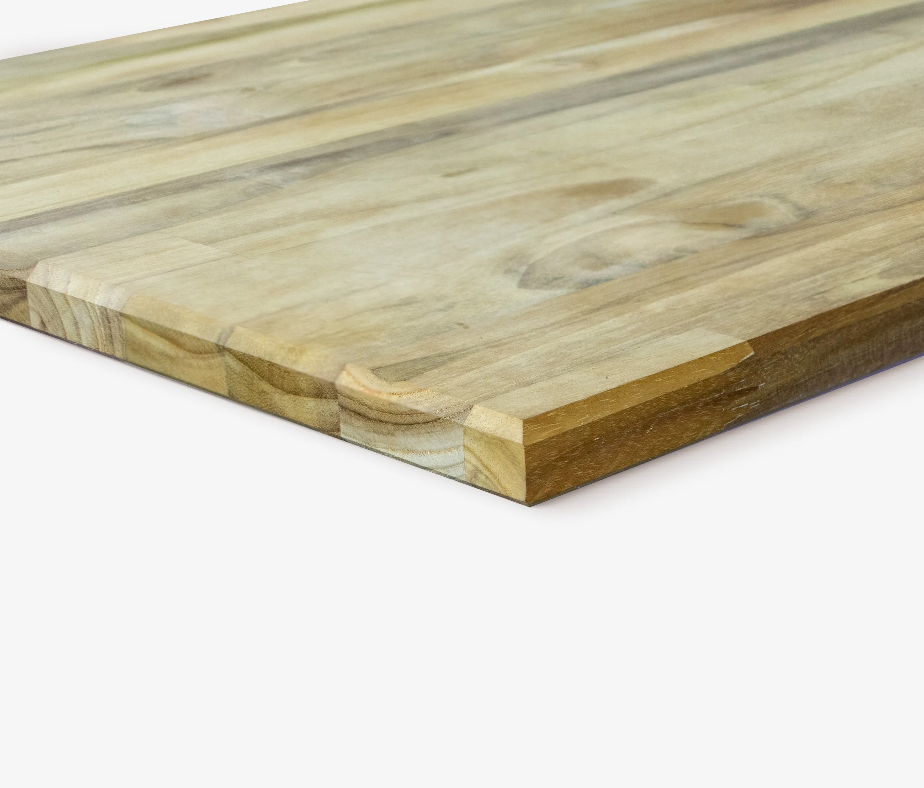 Teak Keilgezinkt 1400 x 800 mm 18 mm