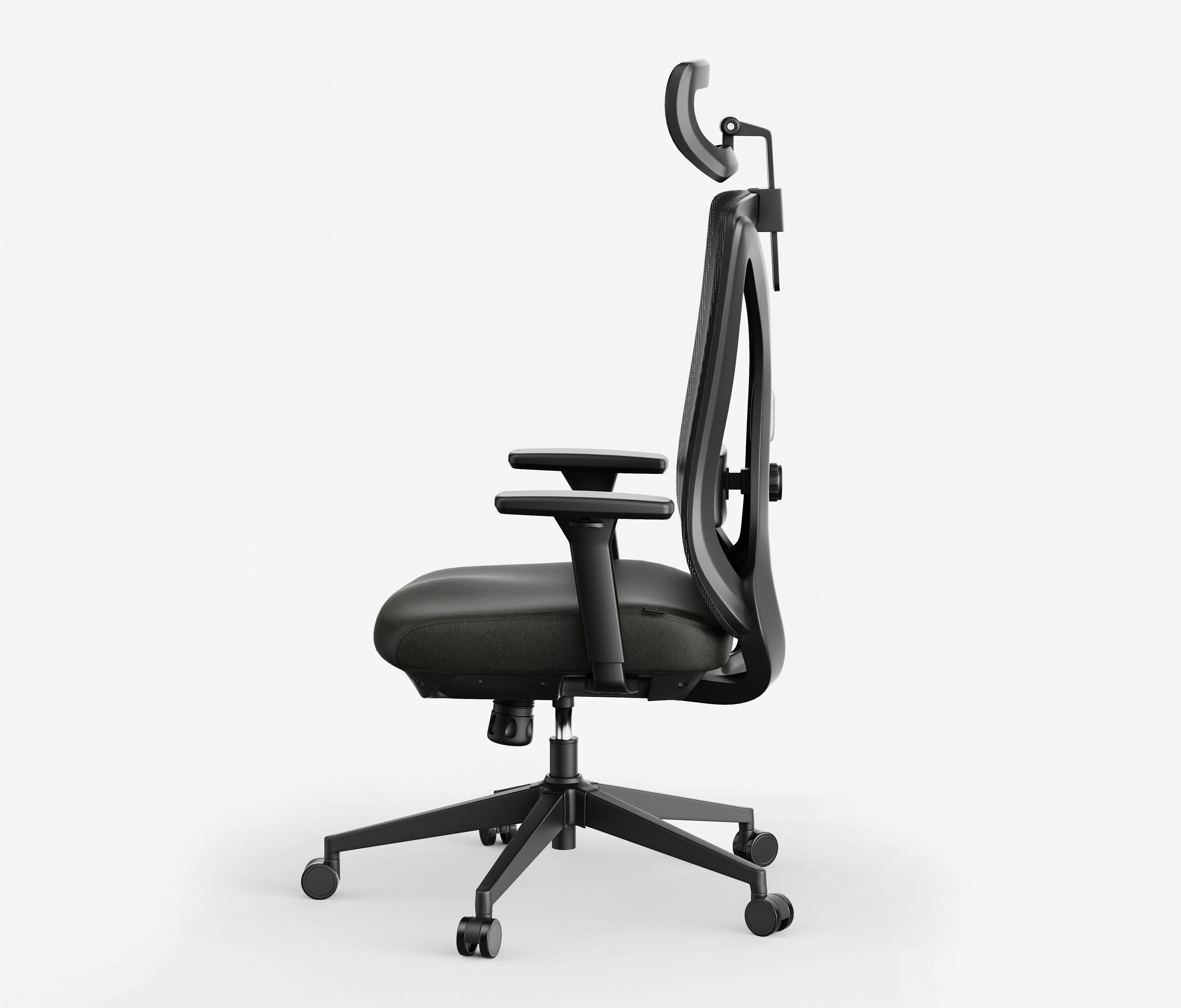 PRIMUS Schreibtisch + Stuhl VITA MESH Grau Hoch, Sitzhöhe 52 - 64 cm 140x80 Weiß 
