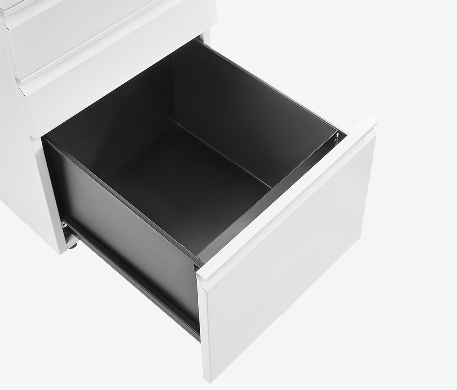 Metalen rolcontainer Wit Eikenhout