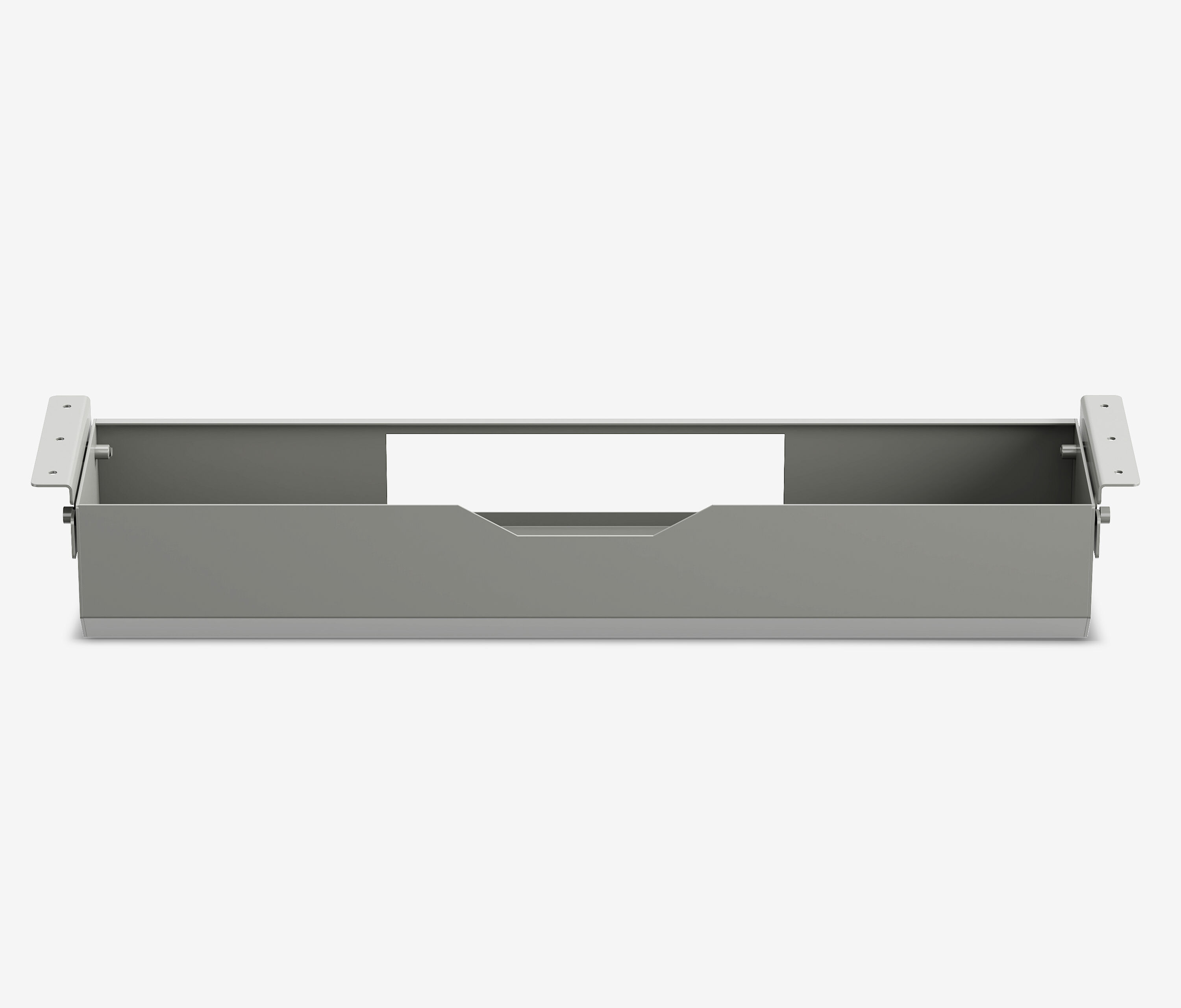 Kabelwanne Grau ohne integrierte Steckdose