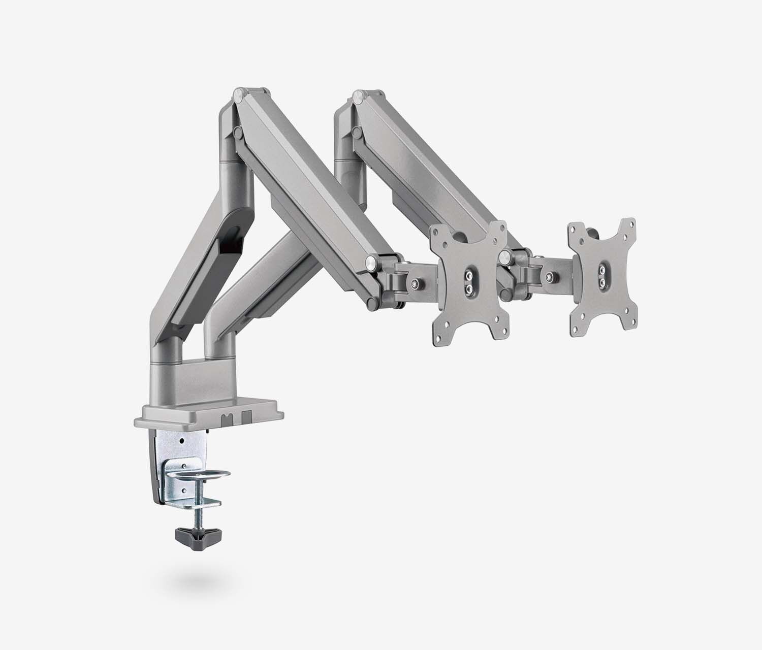 Dual Gasdruck Monitorarm - silber