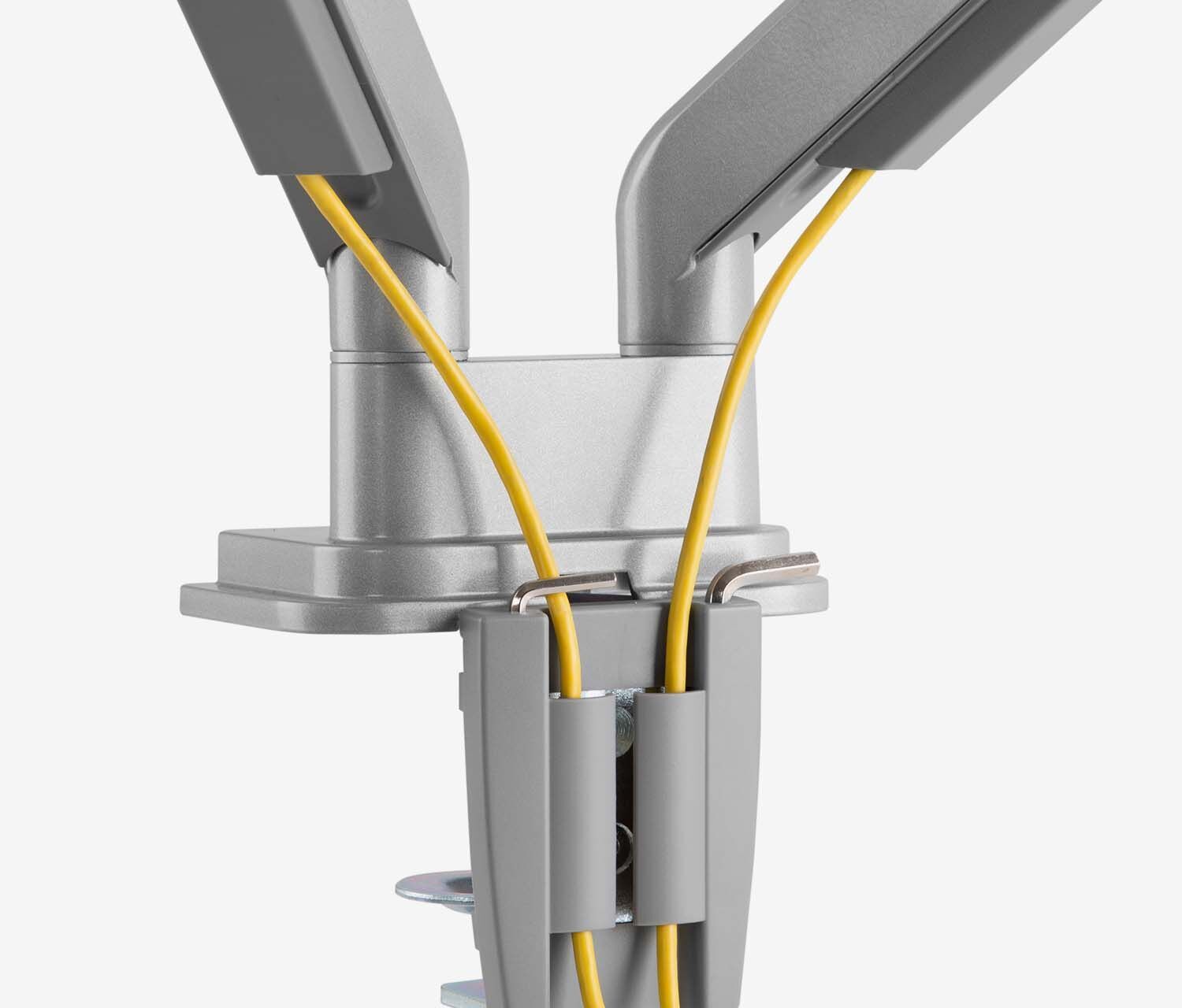 Dual Gasdruck Monitorarm - silber