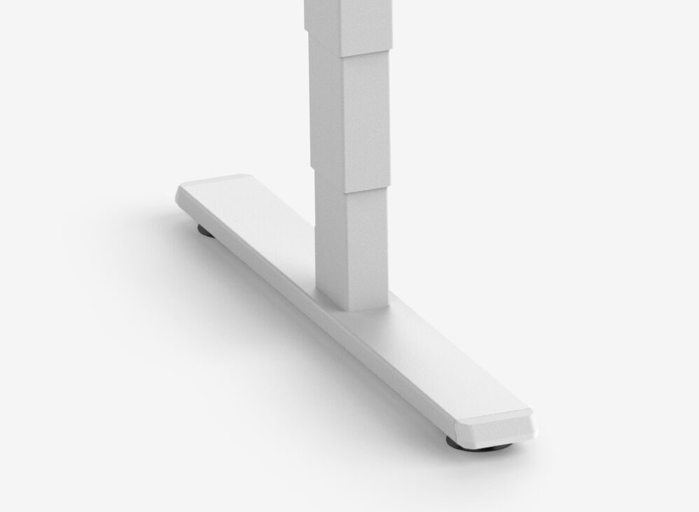 FOKUS Gestell Weiß, Tischplatte 1200 x 700 x 19 mm Nussbaum