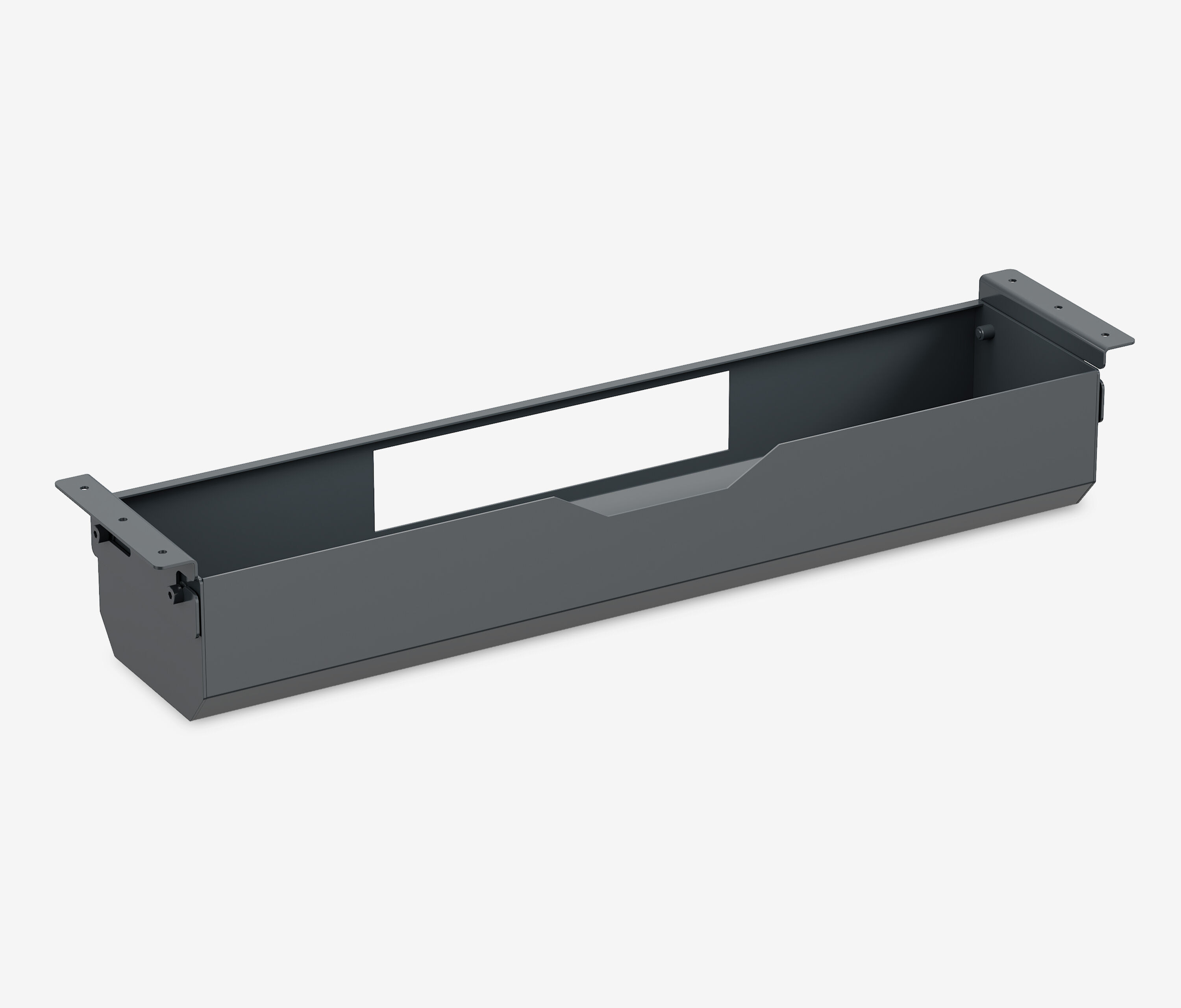 Kabelgoot zwart zonder geïntegreerd stopcontact