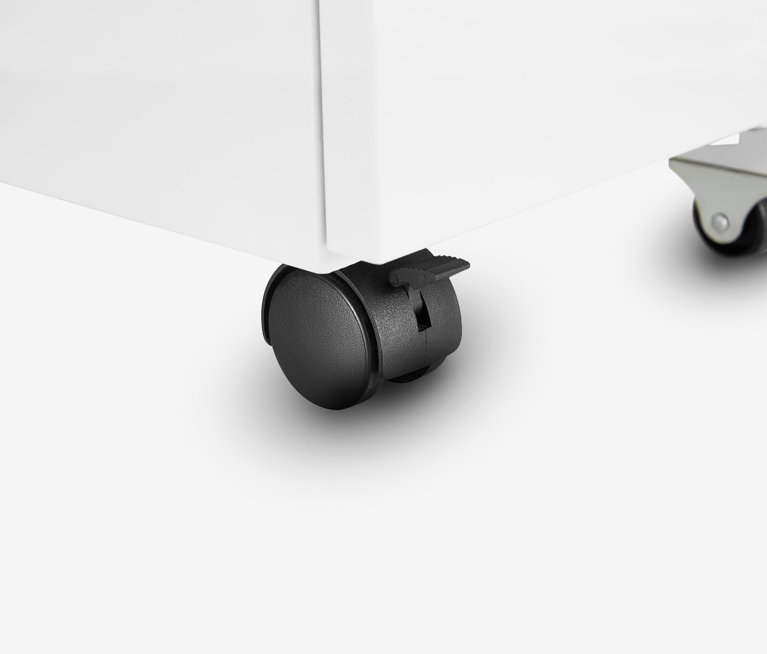 Metalen rolcontainer Wit Eikenhout