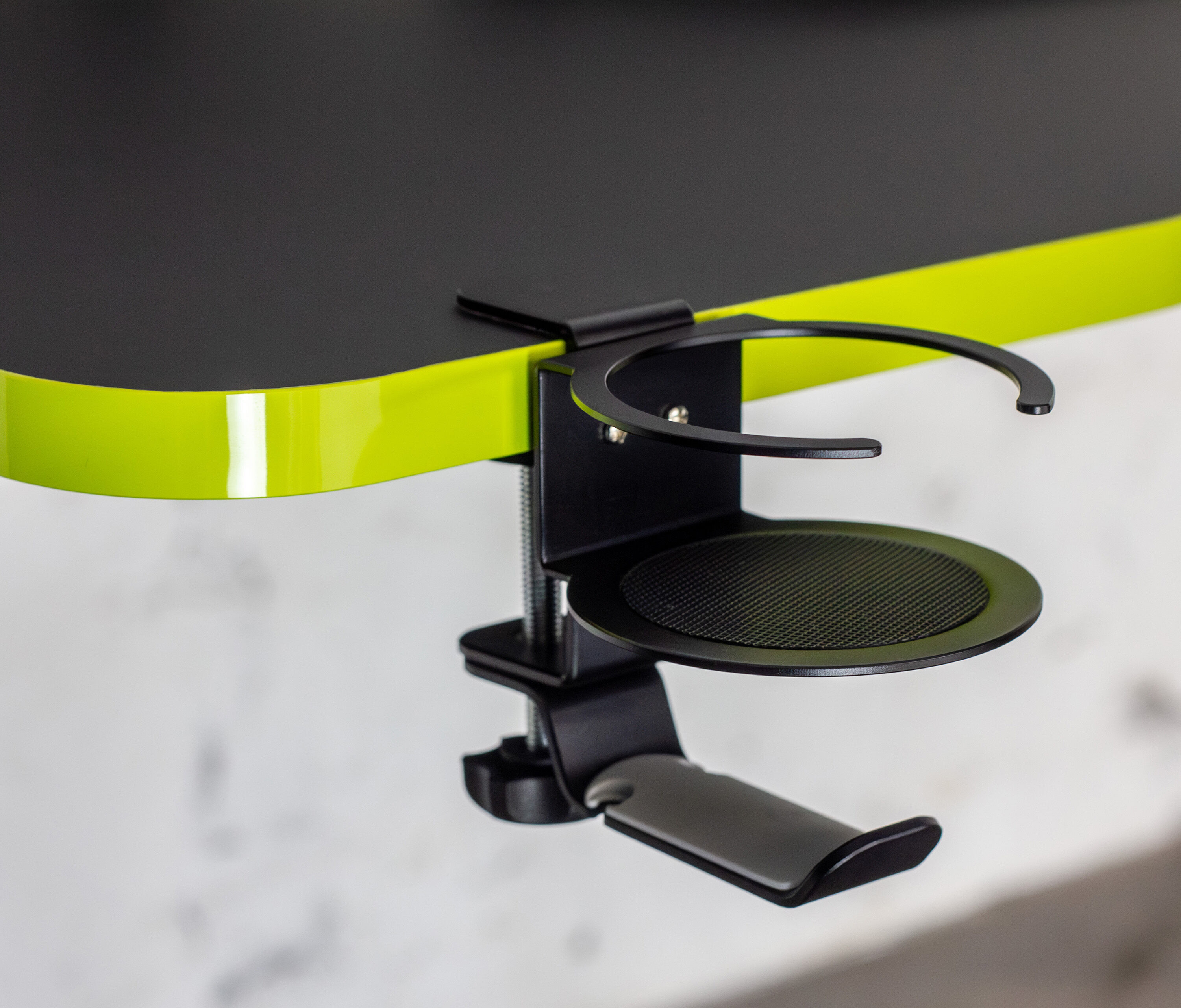 Primus Gamingschreibtisch Rechteck, Schwarz Klassik Acid Green 140x80