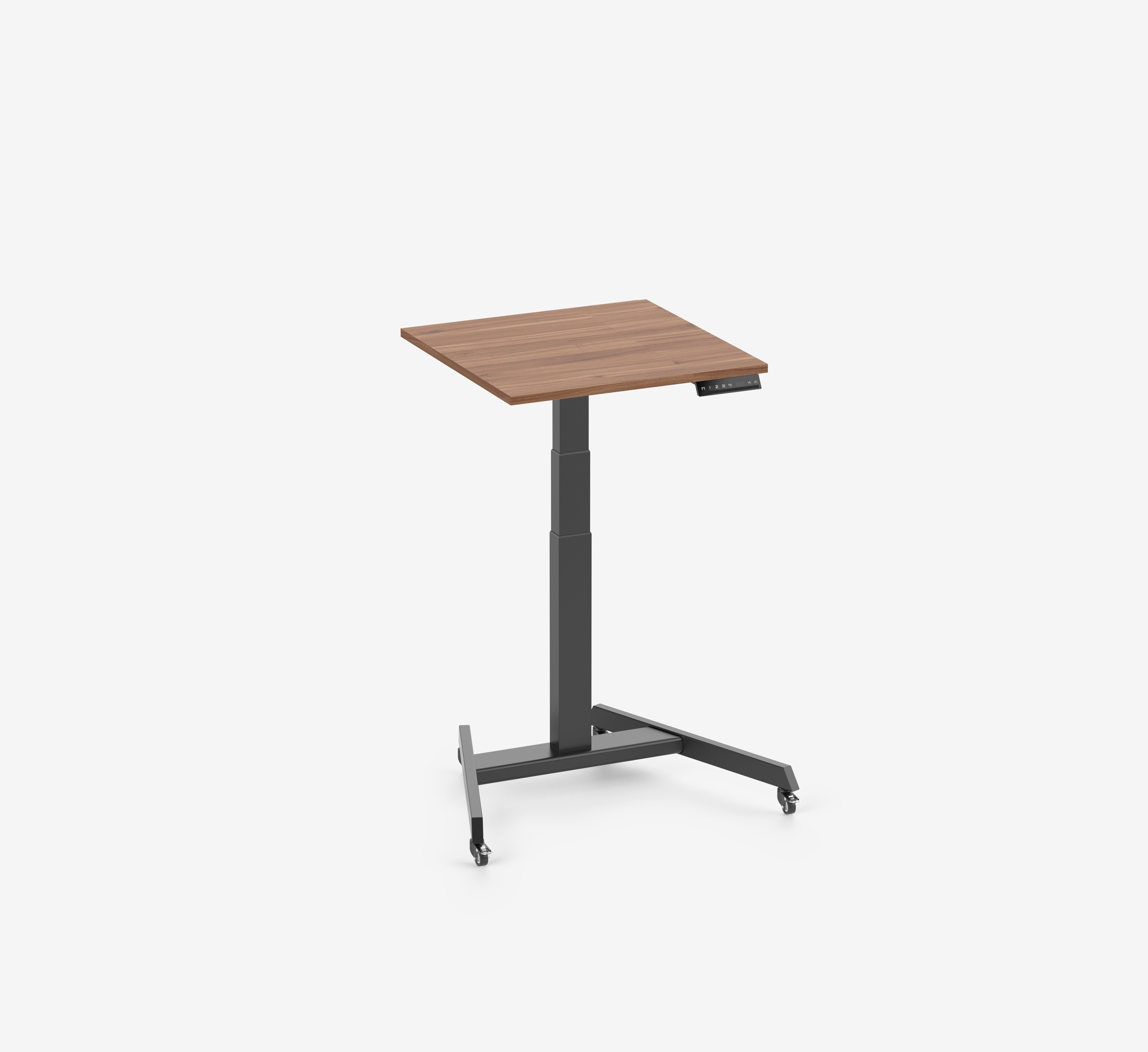 FOKUS Single Schreibtisch Schwarz Nussbaum 60x60