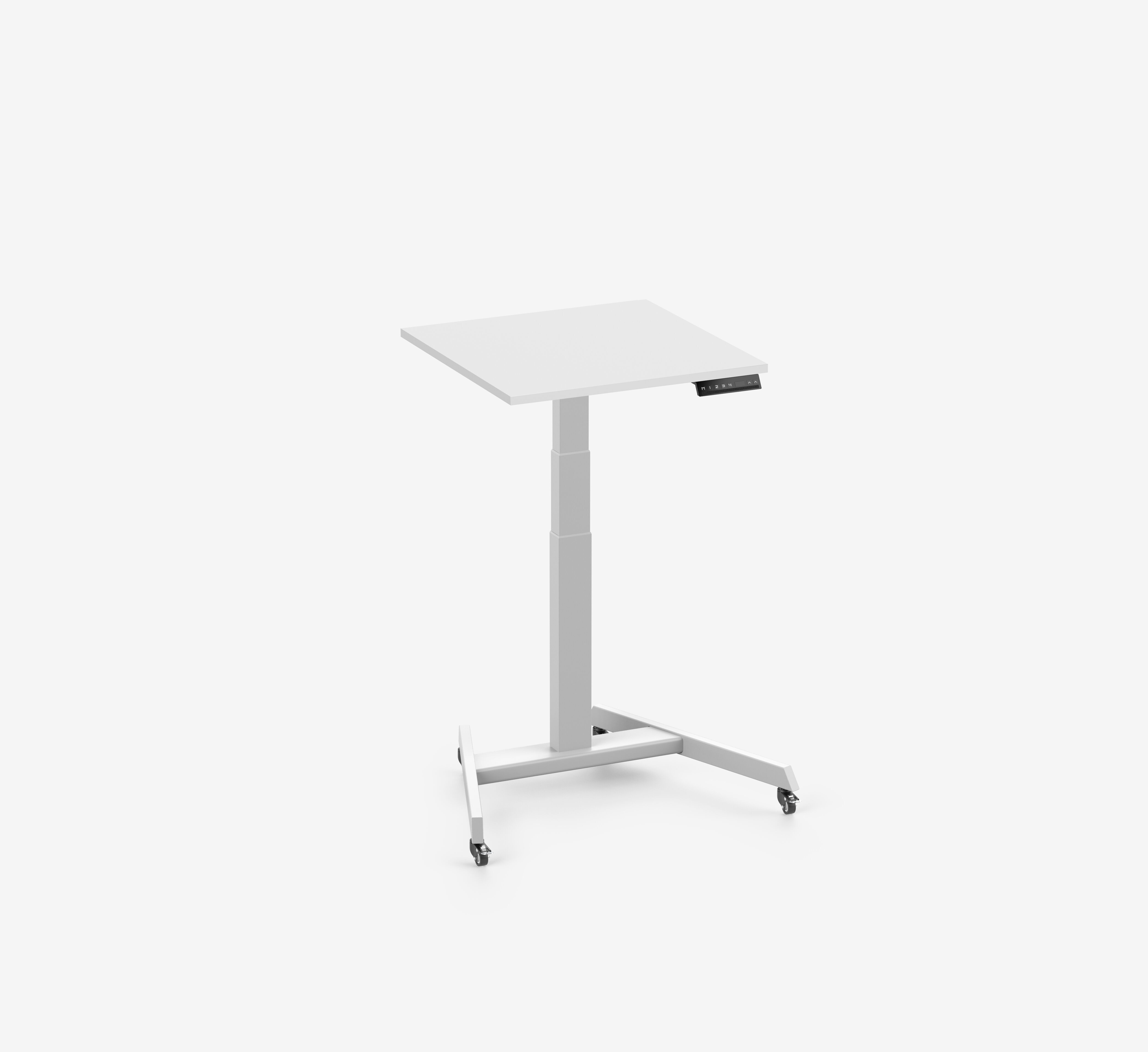 FOKUS Single Schreibtisch Weiß Lichtgrau 60x60