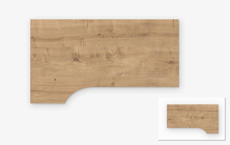 Freiform Tischplatte Melamin Dekor in 3 Größen