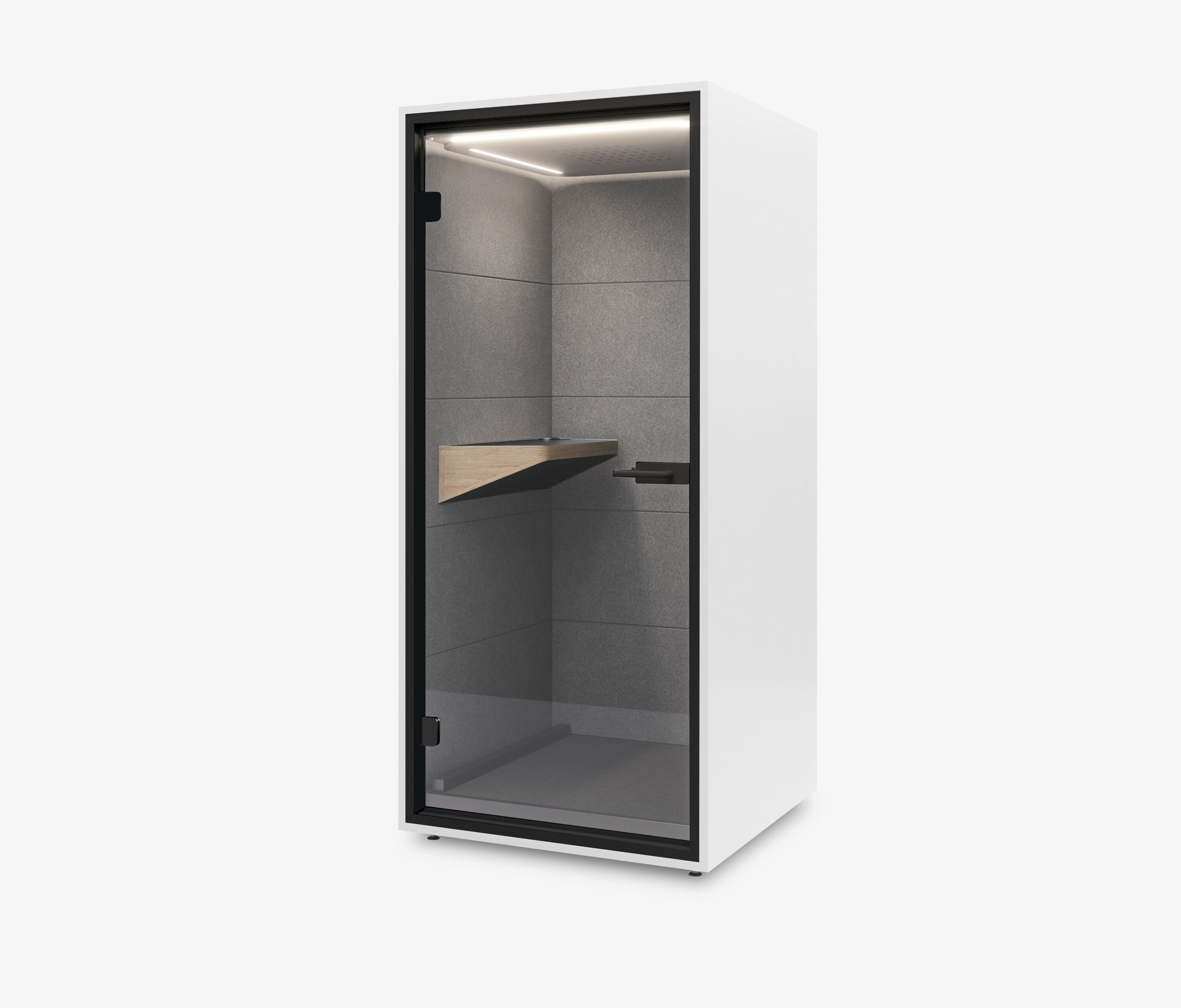 Telefonbox Single Weiß Schwarz Hellgrau Standard