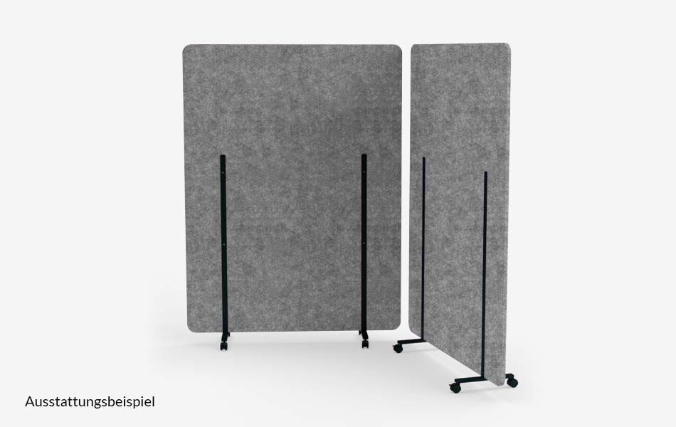 Akustik Stellwand Schwarz