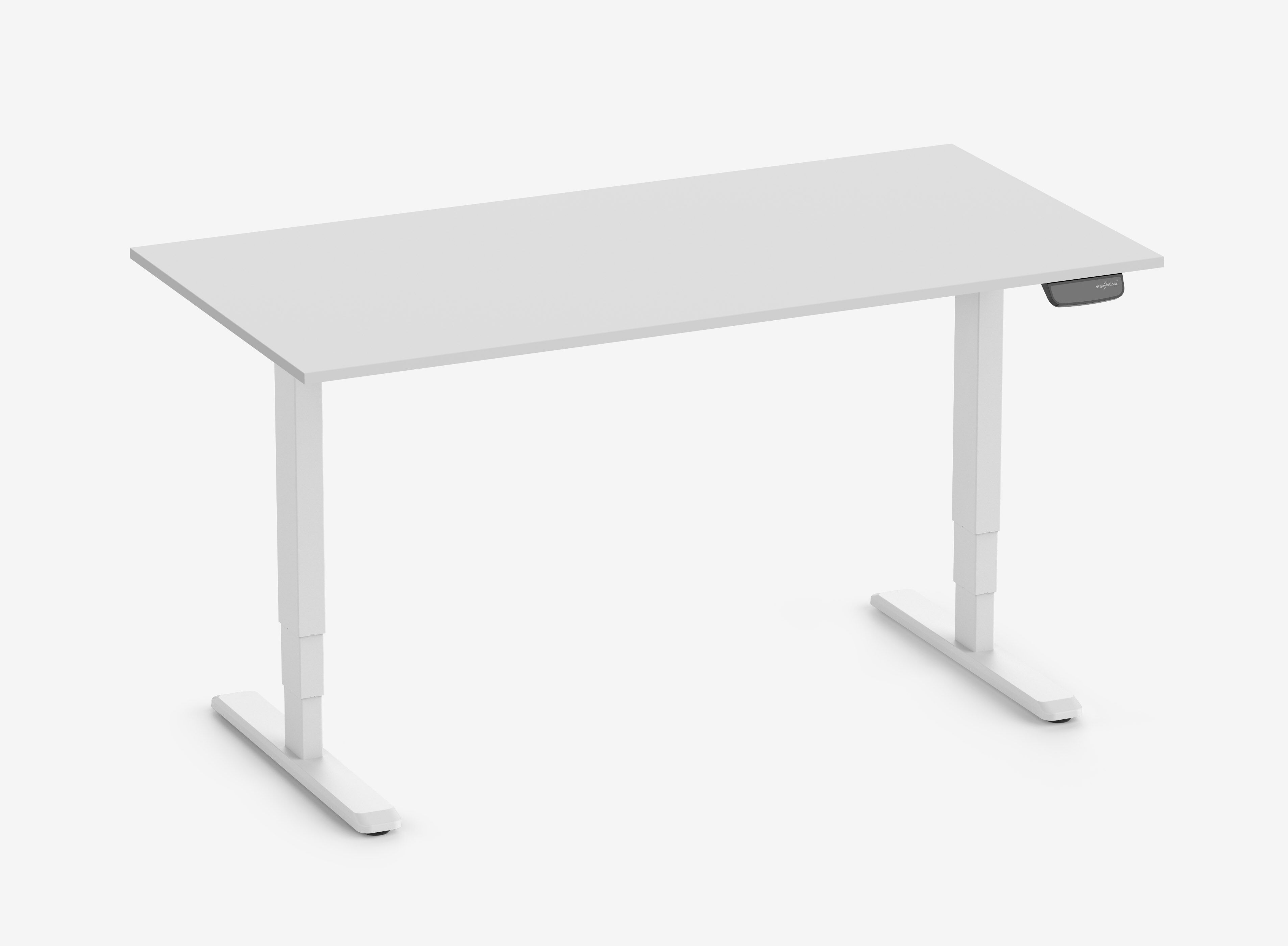 PRIMUS Schreibtisch XL Weiß 220x90 Lichtgrau