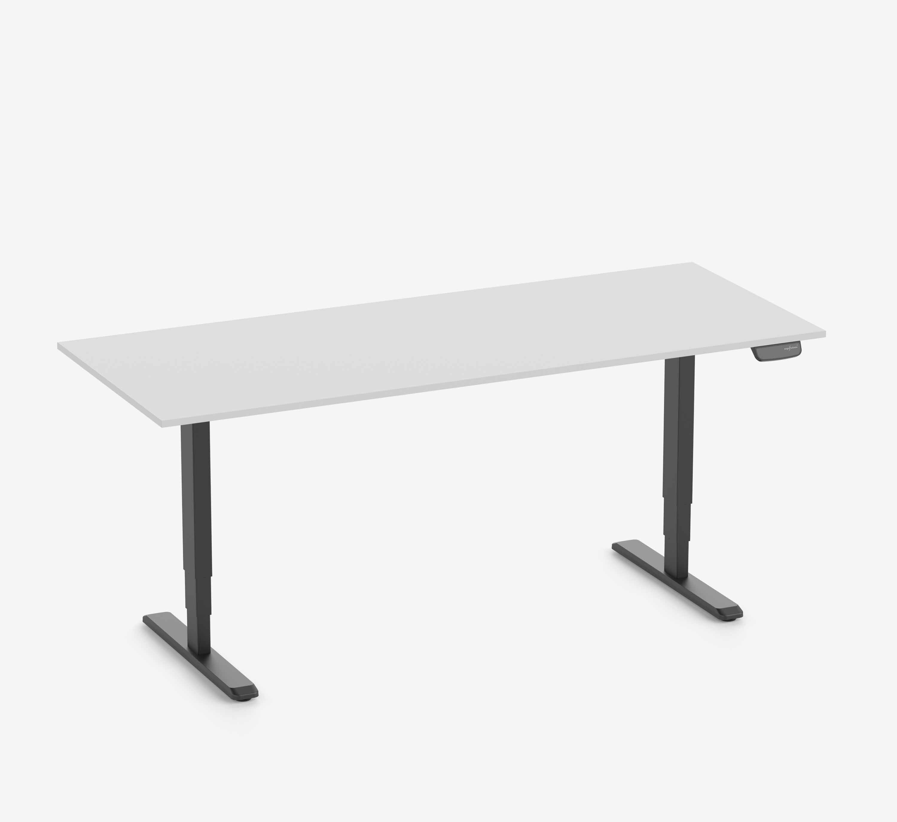 PRIMUS Schreibtisch Schwarz Lichtgrau 200 x 80 x 25 mm