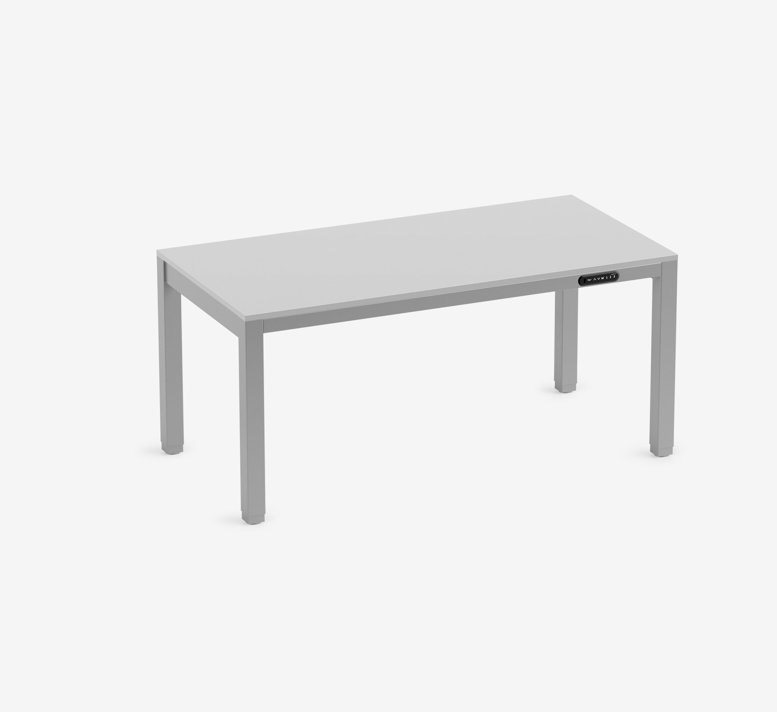 PRIMUS 4-Bein Schreibtisch Grau Lichtgrau 1600 x 800 x 25 mm