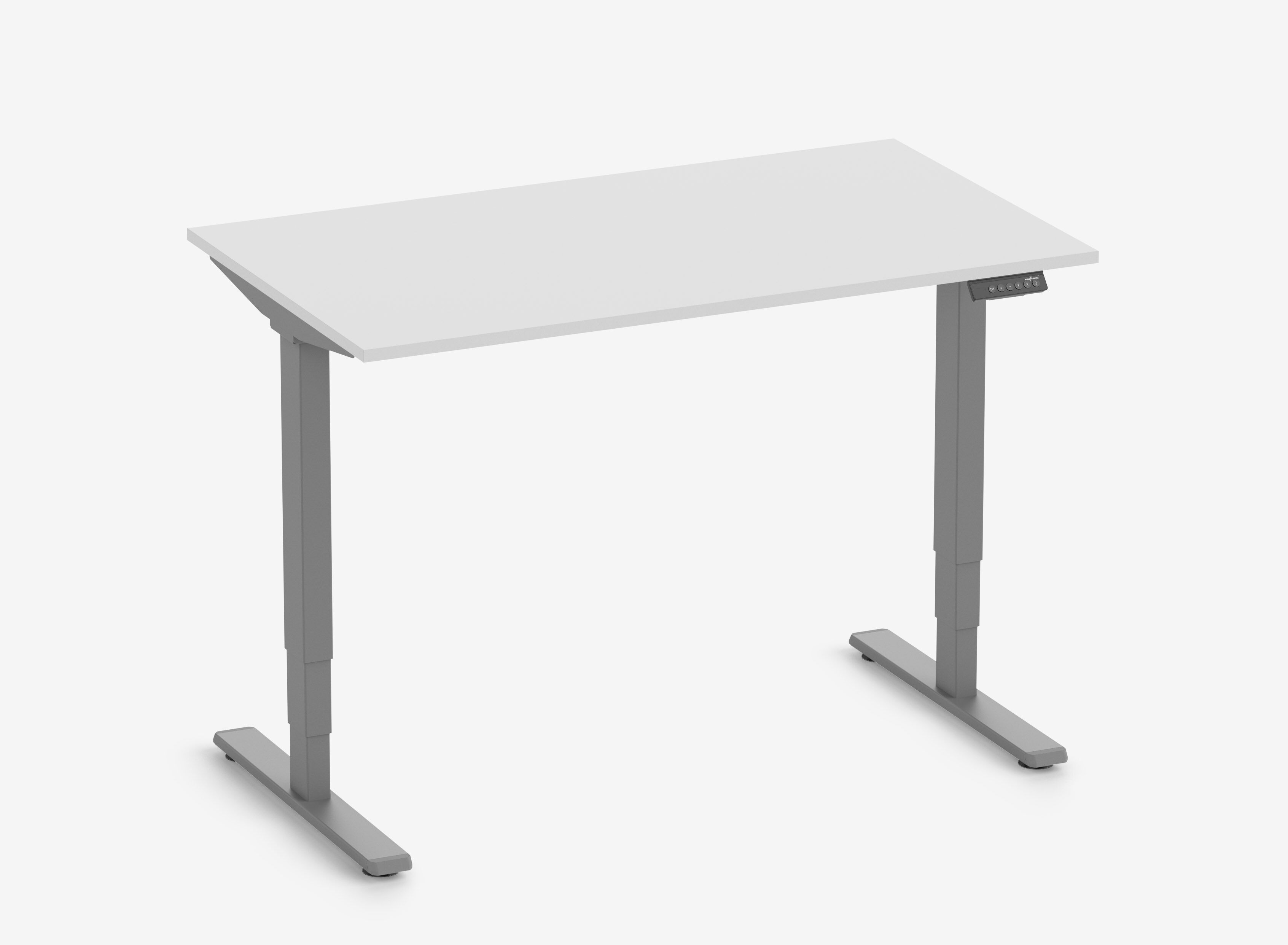 FOKUS Gestell Grau, Tischplatte 1200 x 700 x 19 mm Lichtgrau