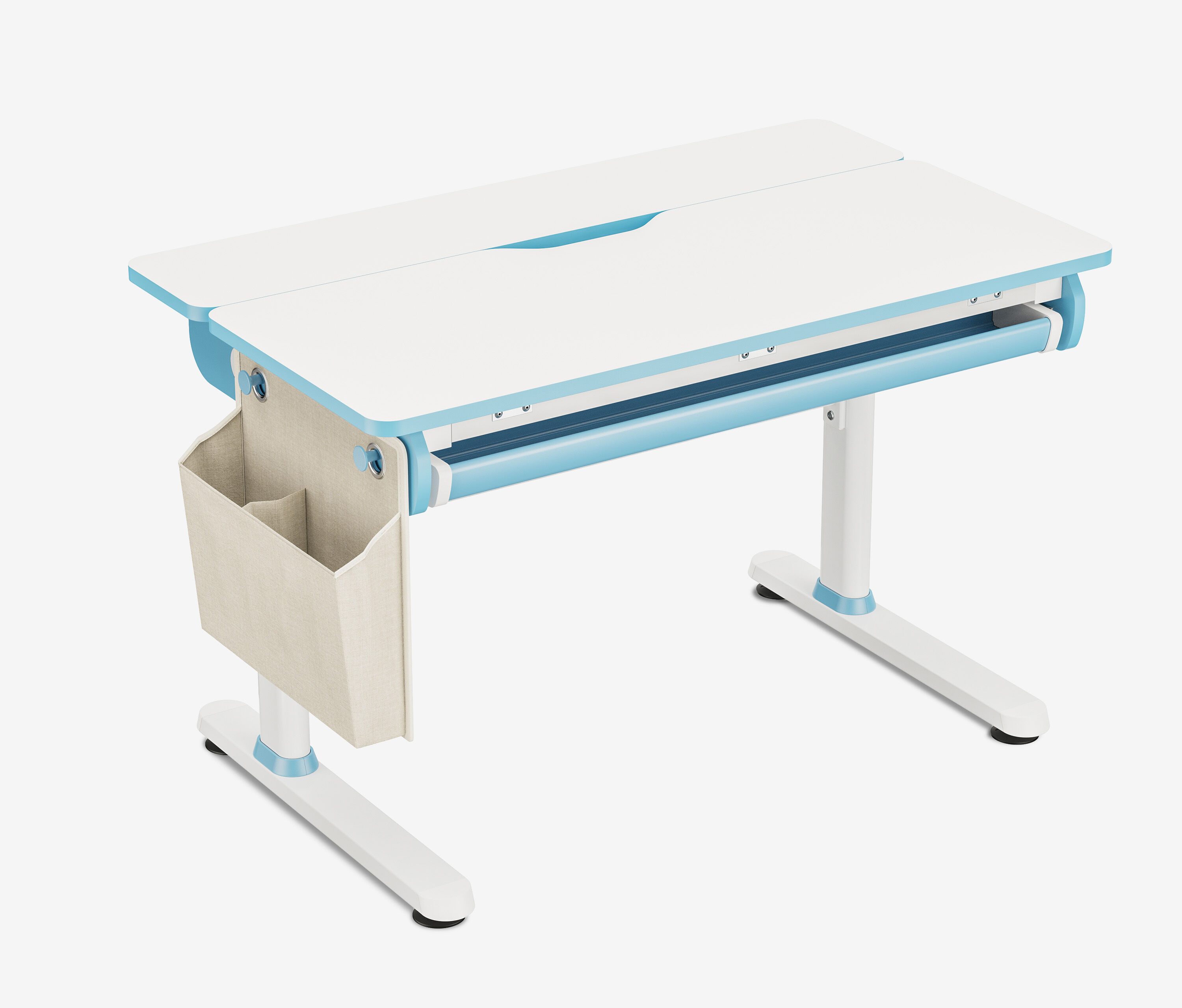 Kinderschreibtisch manuell höhenverstellbar Blau