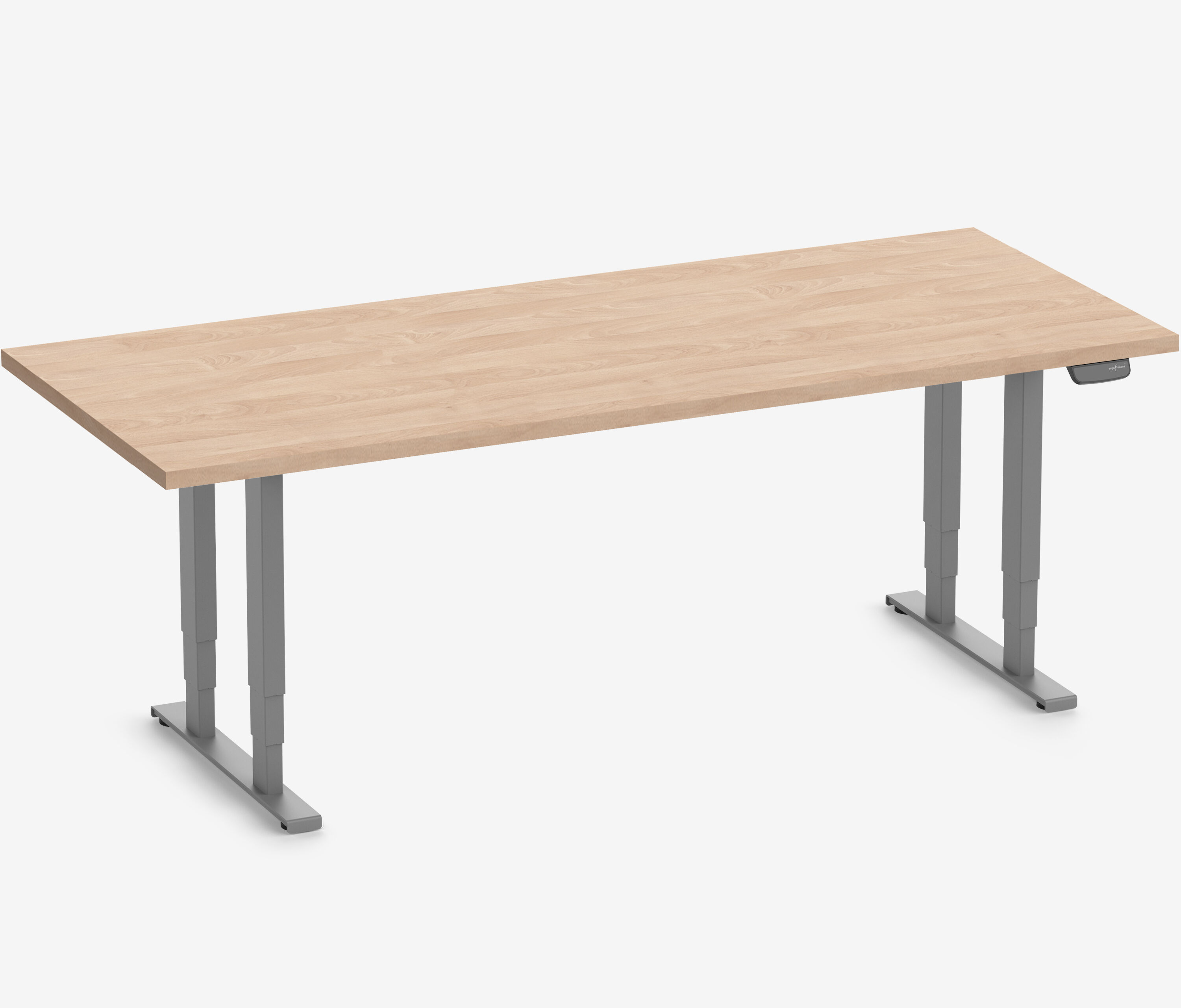 PRIMUS Schwerlasttisch, 2500 x 1000 mm Grau Buchen Echtholzplatte