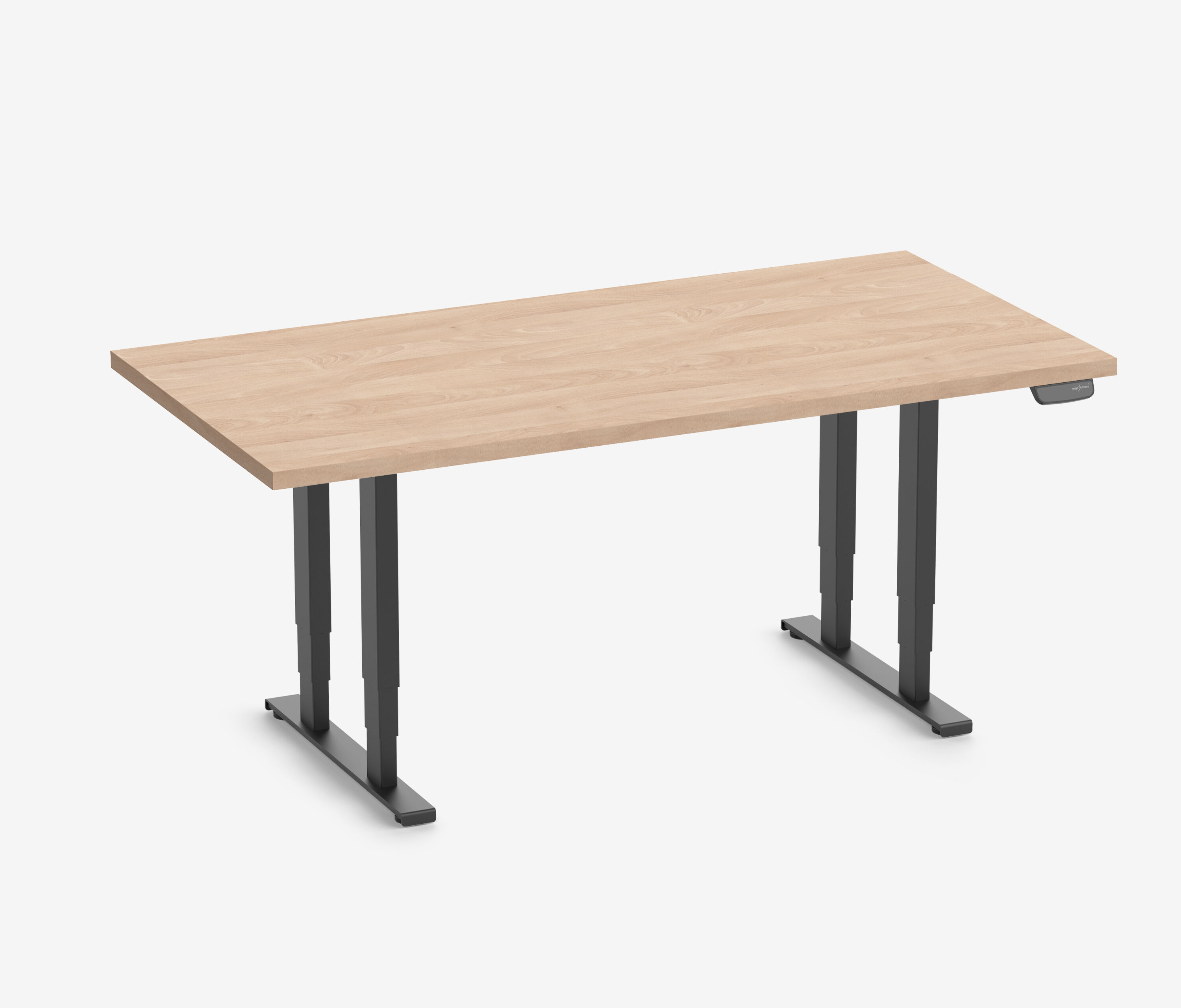 PRIMUS Schwerlasttisch, 2000 x 1000 mm Schwarz Buchen Echtholzplatte