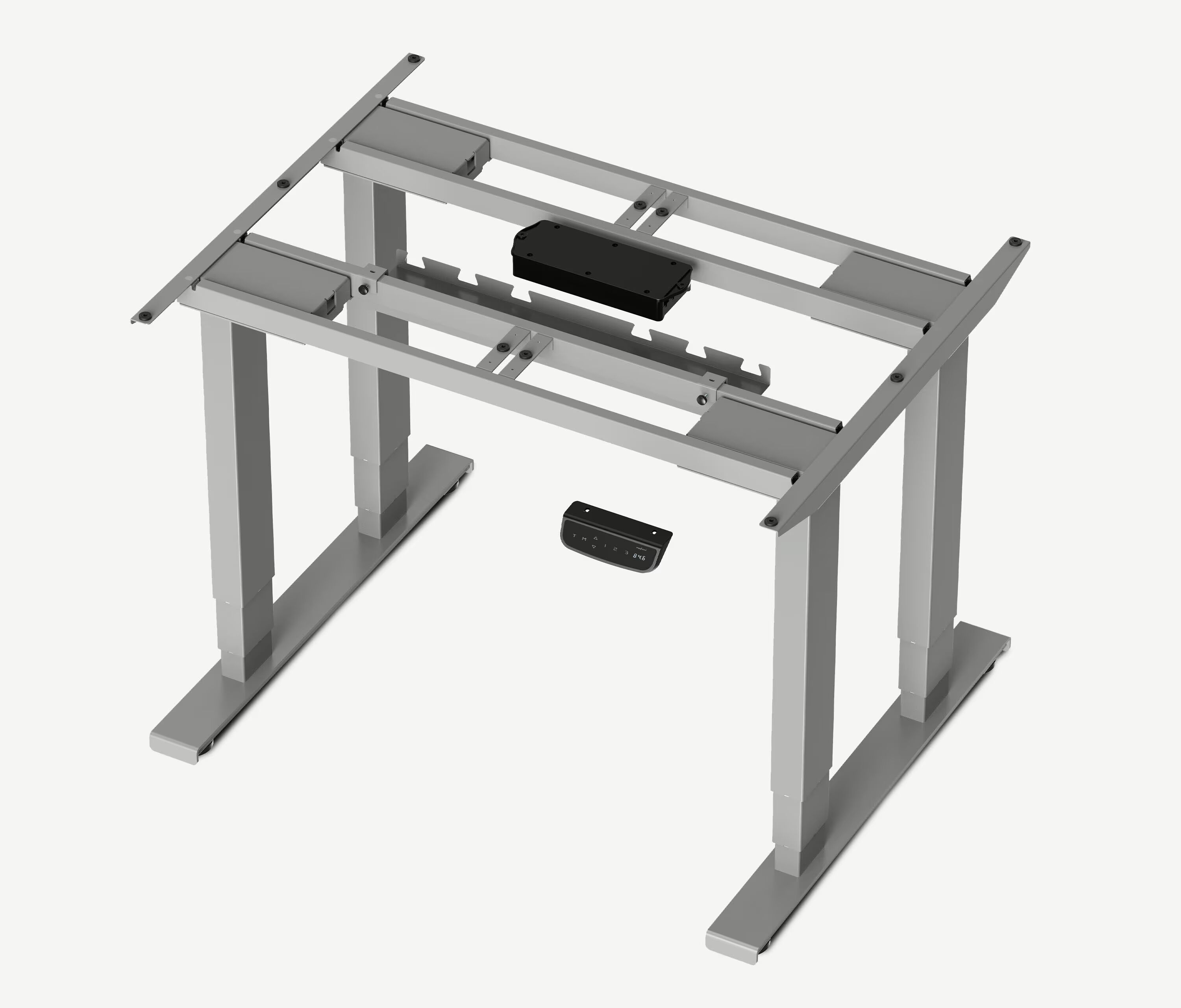 Schwerlasttisch mit Melaminplatte, 160x80 Topweiß Grau