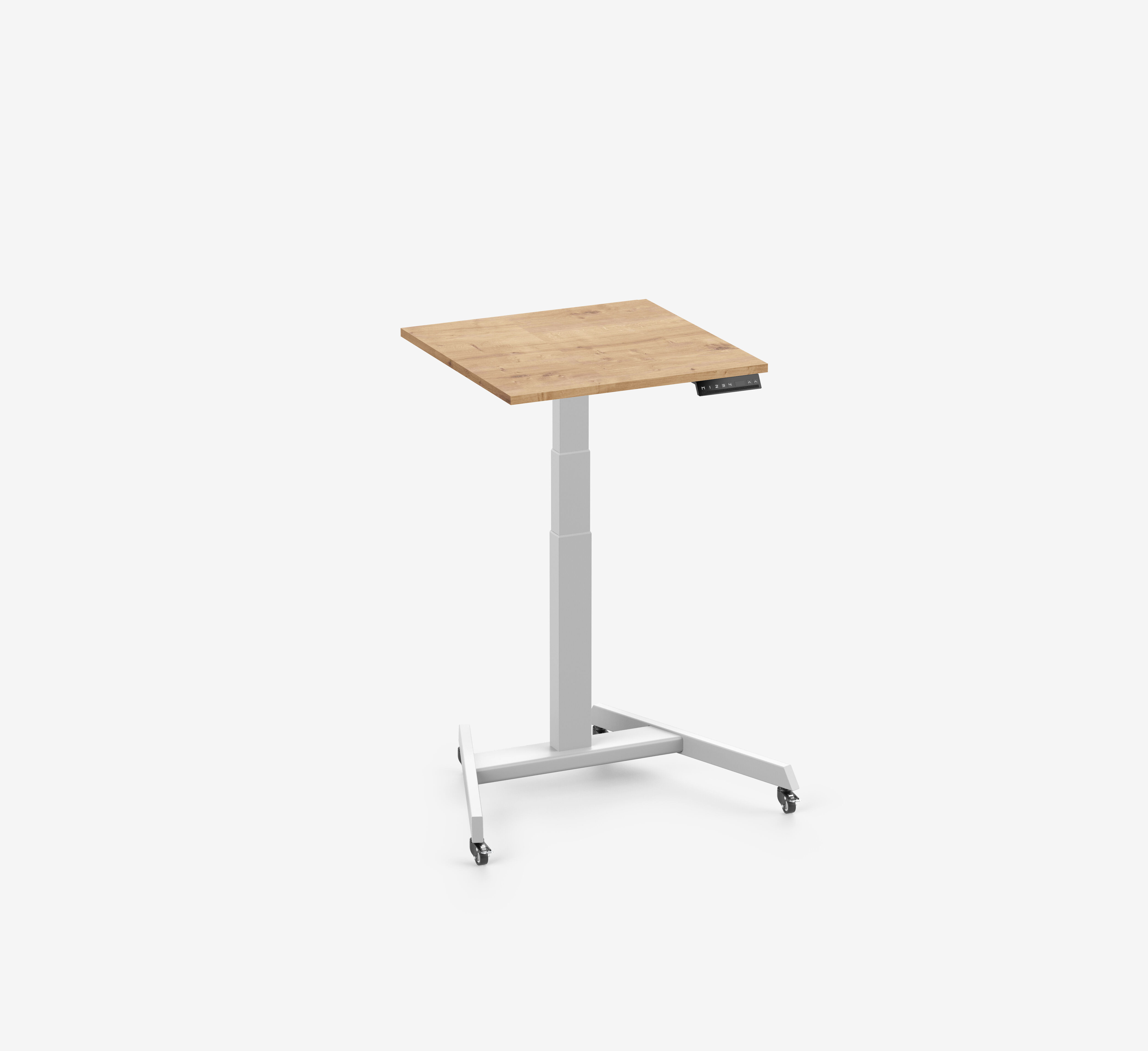 FOKUS Single Schreibtisch Weiß Eiche 60x60