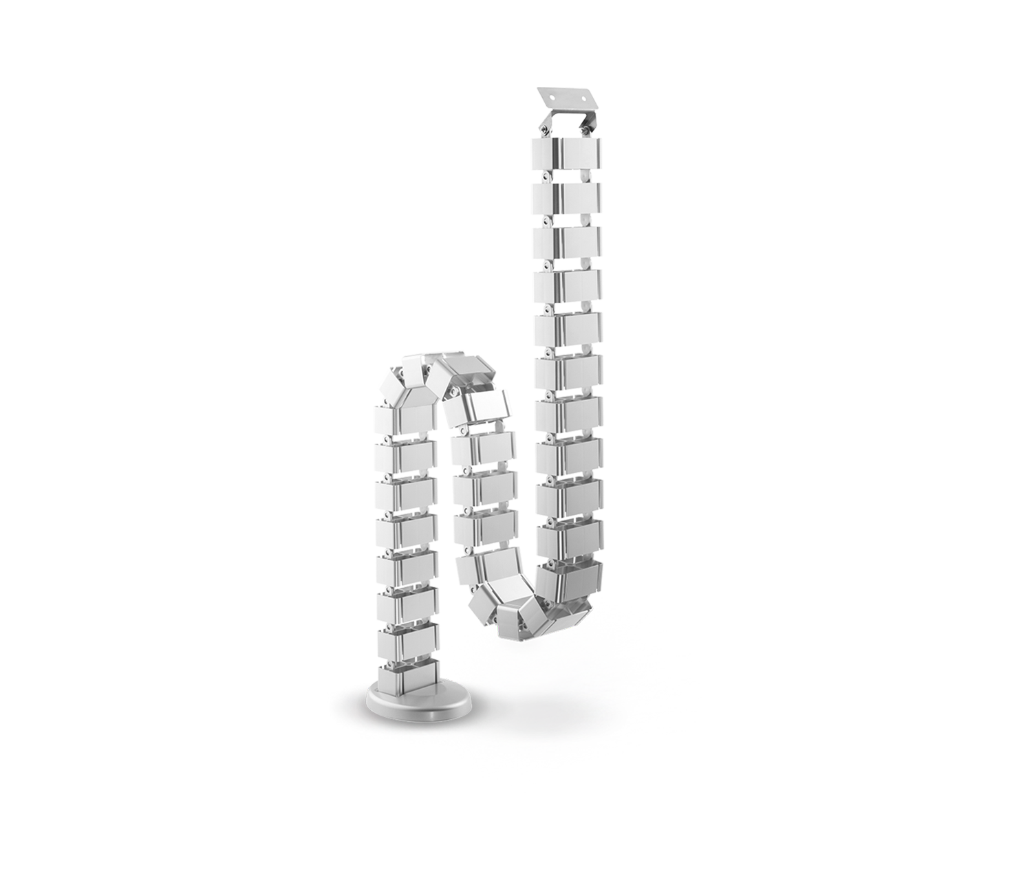 FOKUS Schreibtisch + Steckleistenhalter + Kabelschlange Grau Lichtgrau 120x70