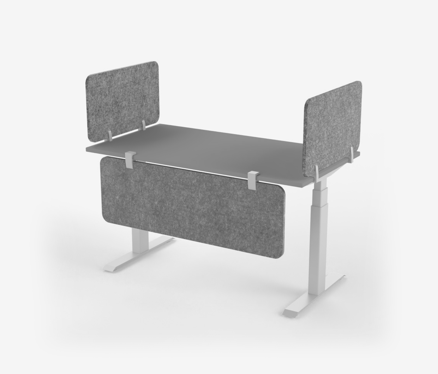 Bureau akoestische scheidingswand 40x80 Onder Zwart